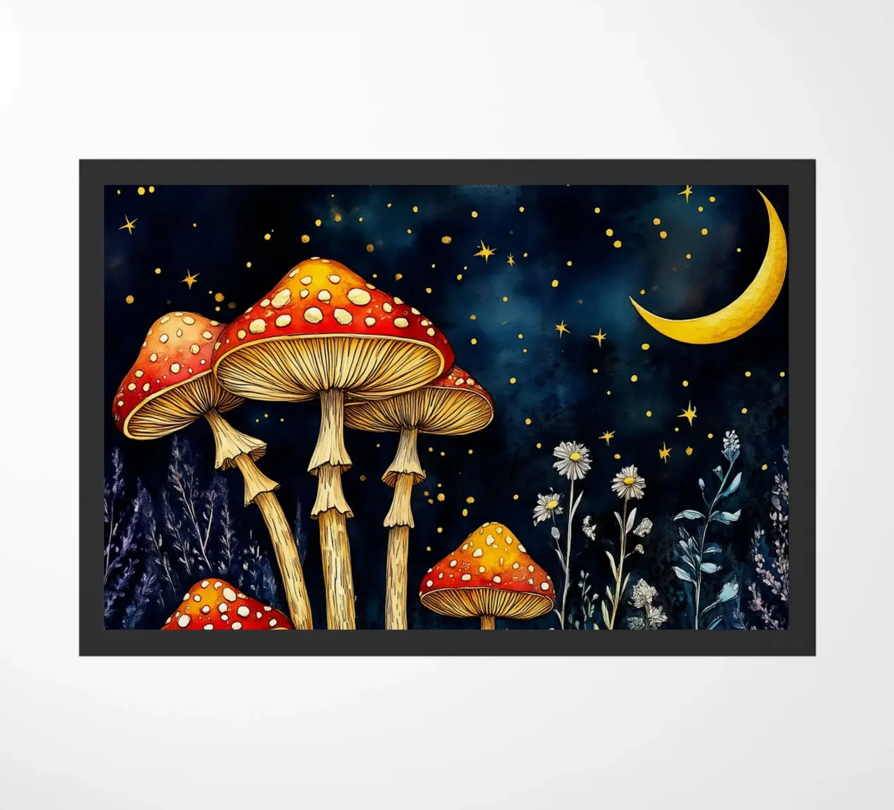 Funghi di notte zerbino da Justyna Jaszke JBJart