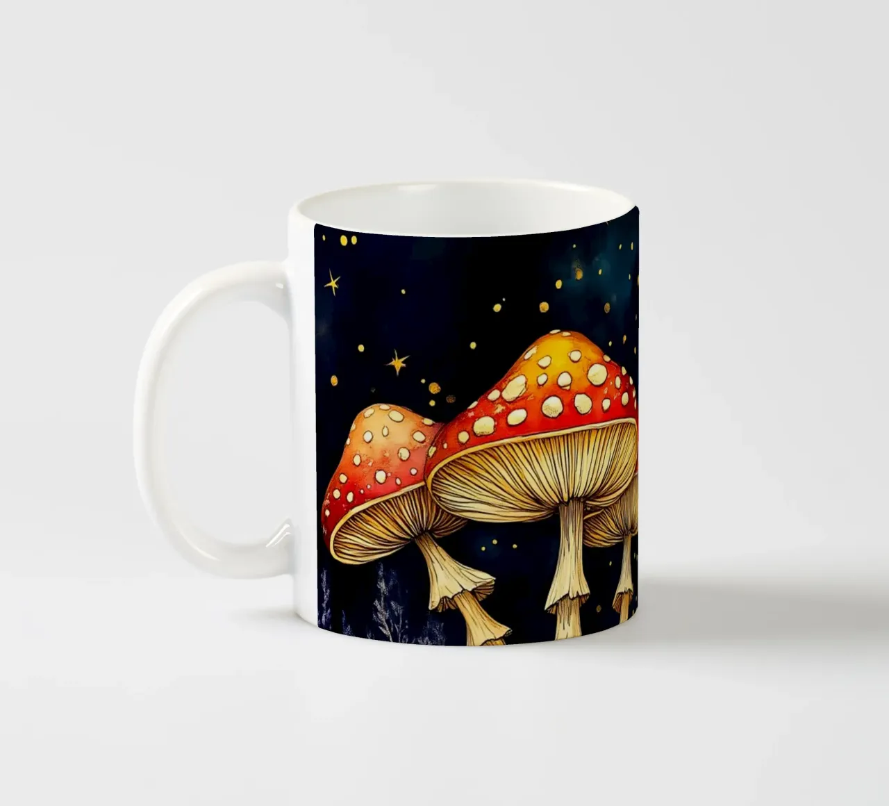Funghi di notte tazza in ceramica da Justyna Jaszke JBJart