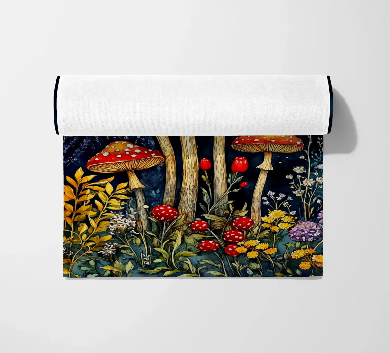 Funghi di notte telo mare da Justyna Jaszke JBJart