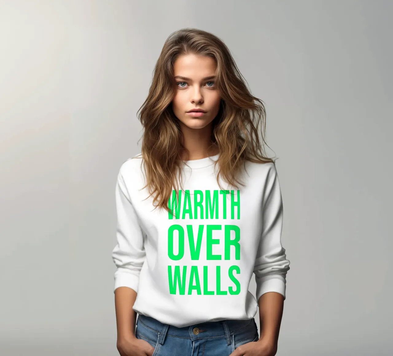 OVER series- bold letters, brave values (5 colors) felpa da FRICKE DESIGN