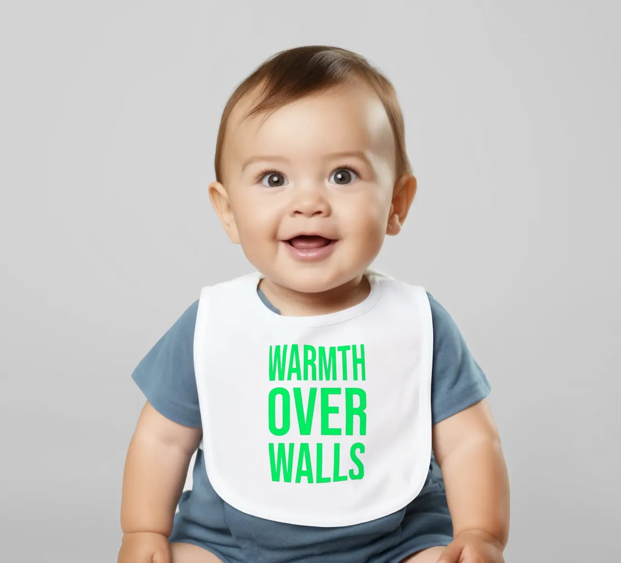 OVER series- bold letters, brave values (5 colors) bavaglino da FRICKE DESIGN