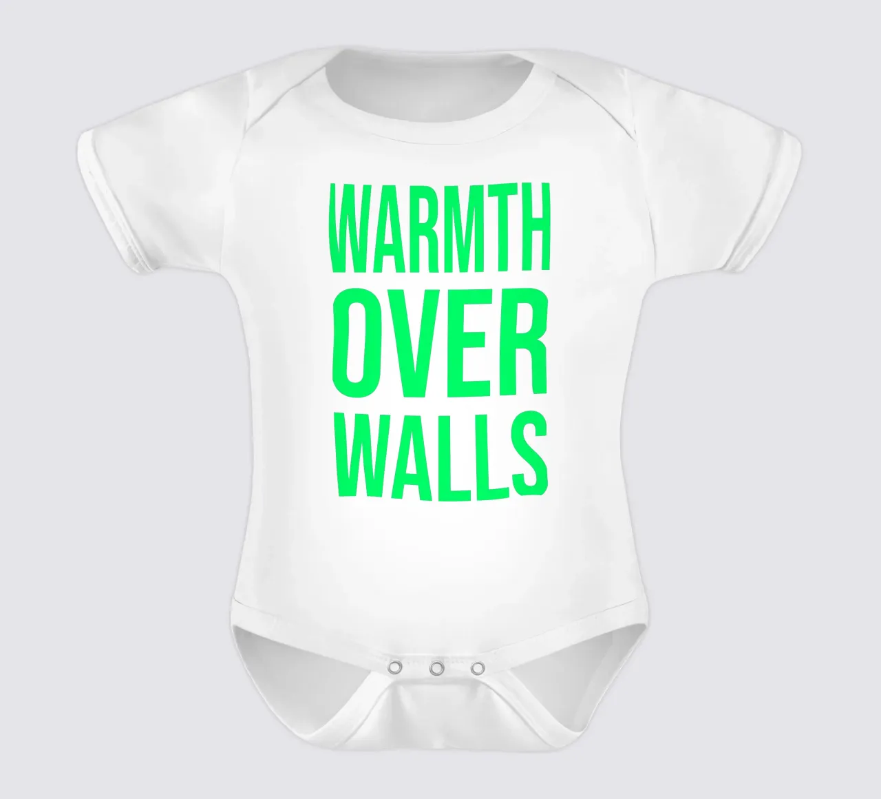OVER series- bold letters, brave values (5 colors) body neonato maniche corte da FRICKE DESIGN