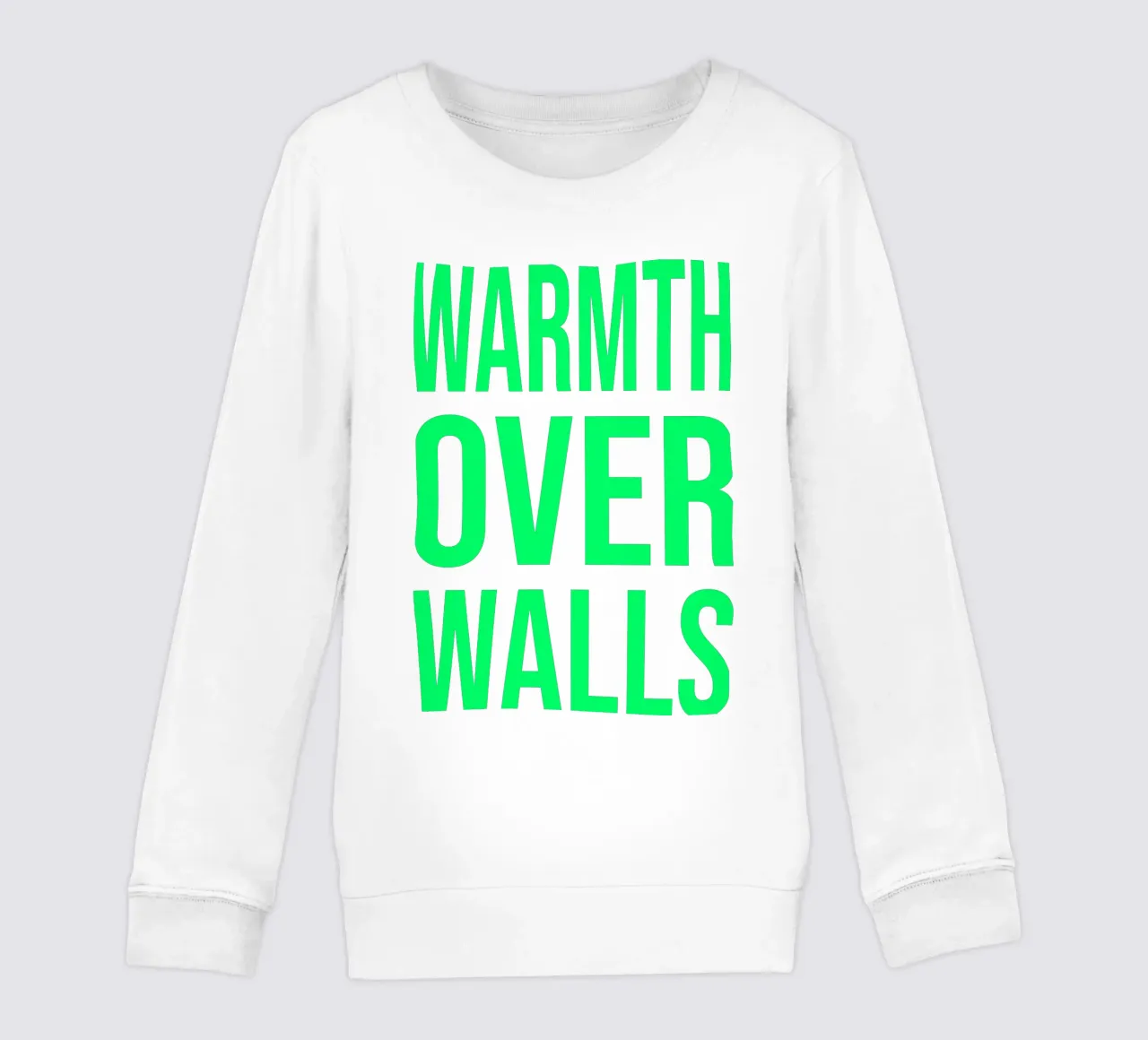 OVER series- bold letters, brave values (5 colors) felpa bambino da FRICKE DESIGN