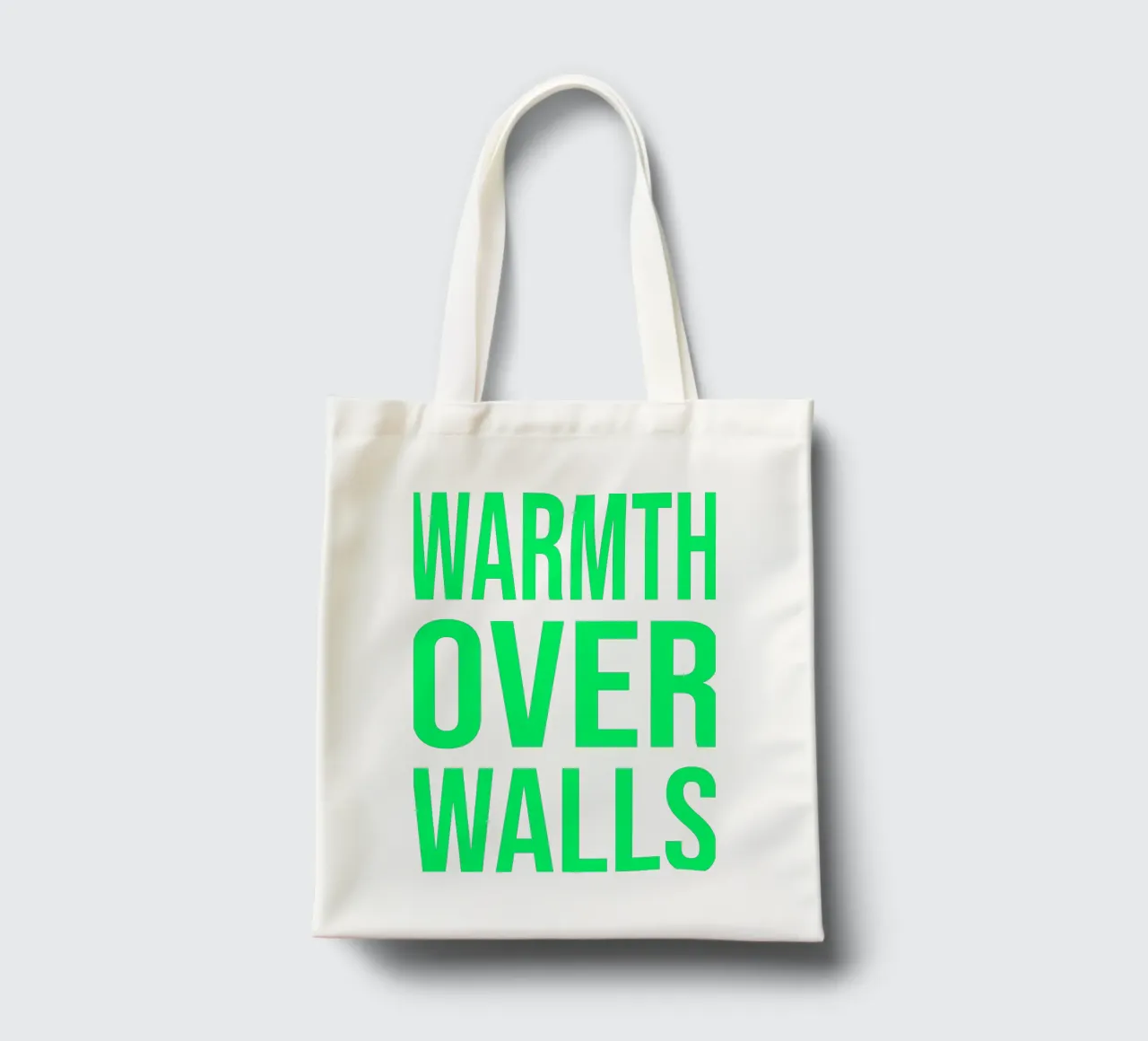 OVER series- bold letters, brave values (5 colors) borsa in juta da FRICKE DESIGN