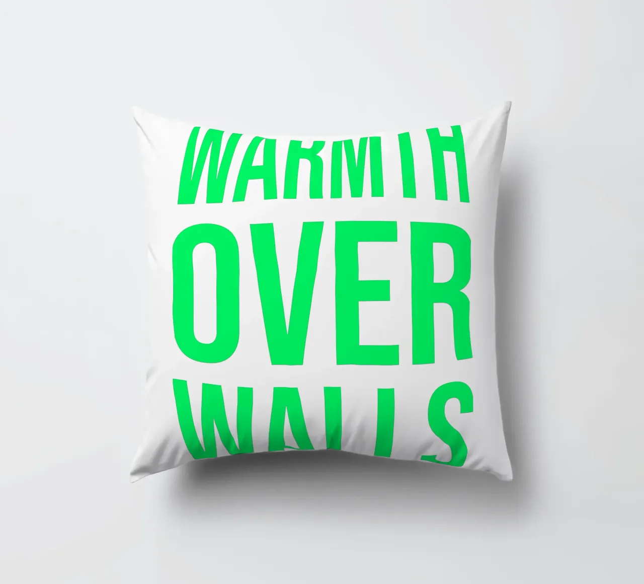OVER series- bold letters, brave values (5 colors) cuscino da FRICKE DESIGN