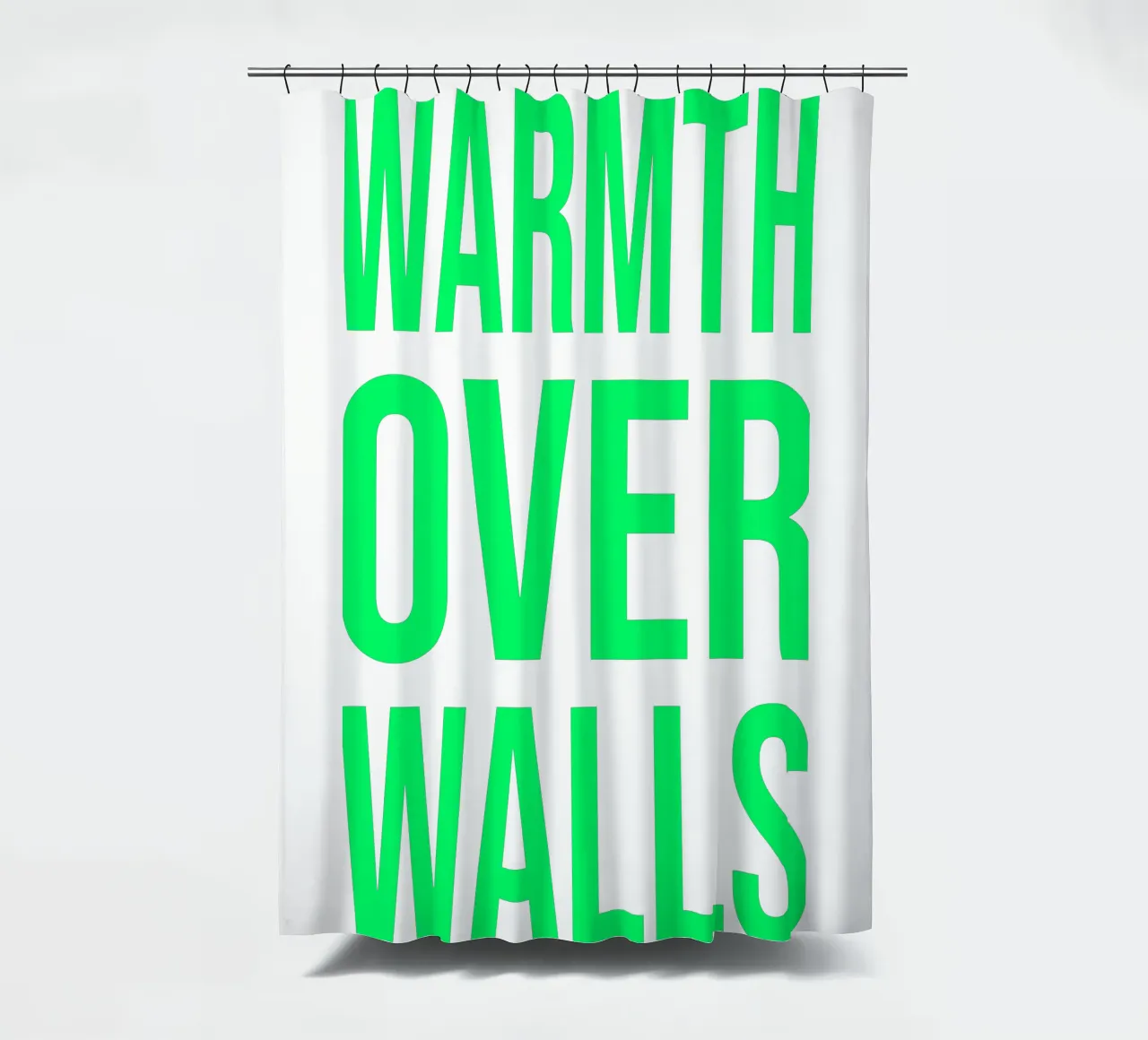 OVER series- bold letters, brave values (5 colors) tenda da doccia da FRICKE DESIGN