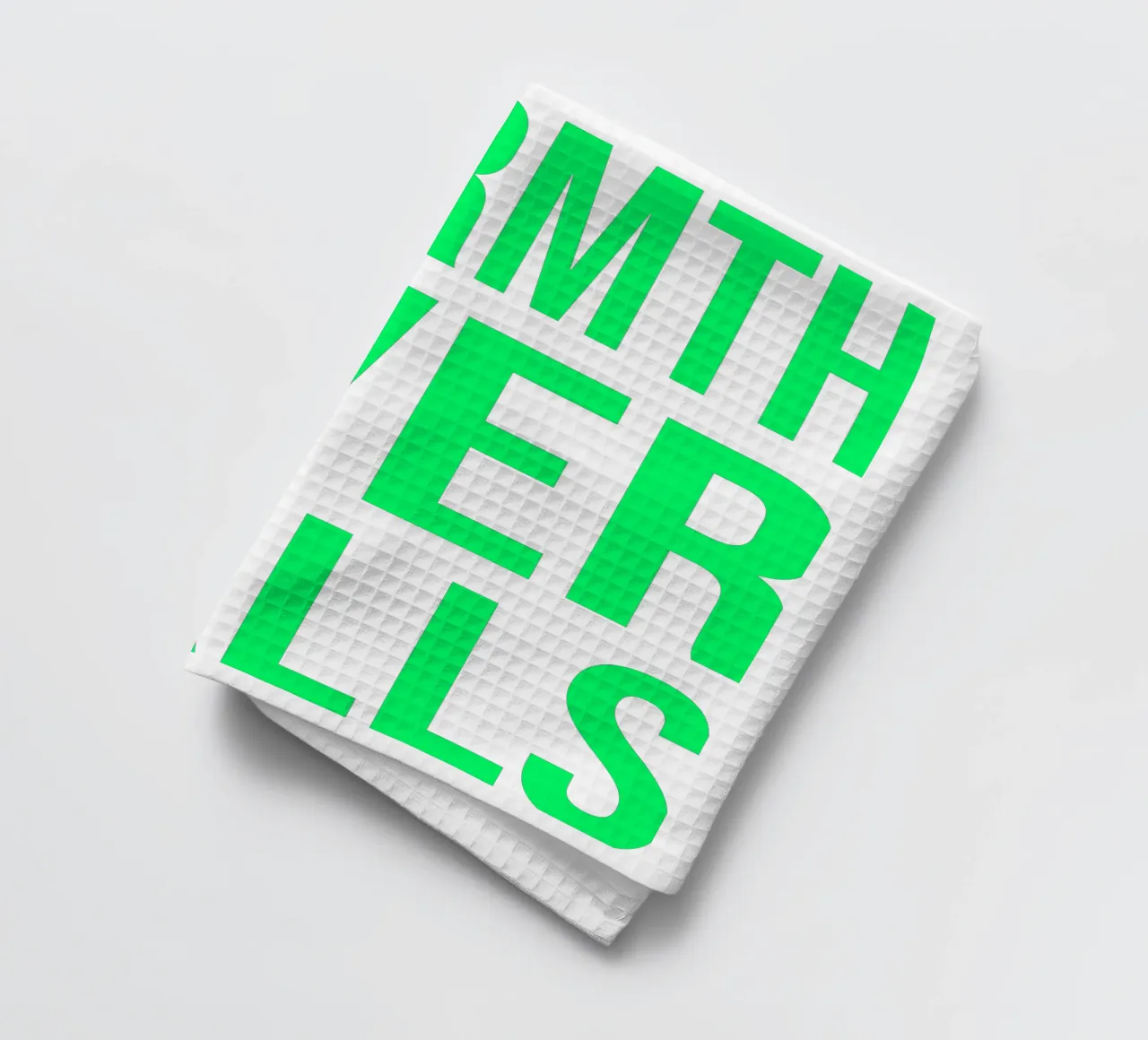 OVER series- bold letters, brave values (5 colors) torchon de FRICKE DESIGN