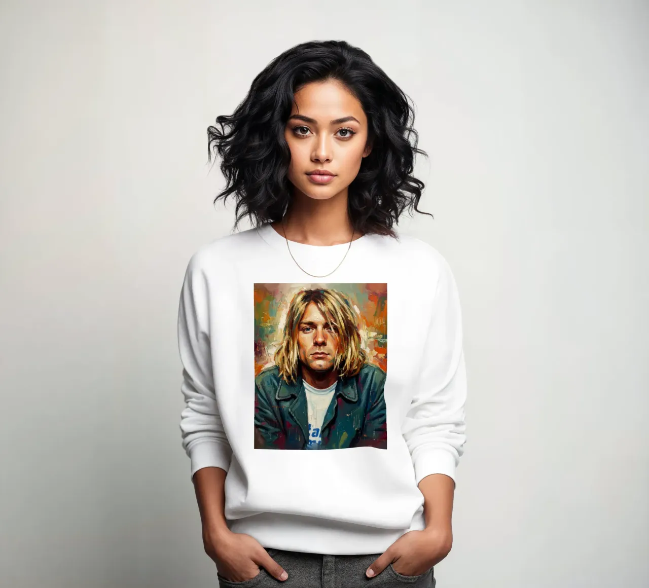 Arte di Kurt Cobain felpa da Lembayung art