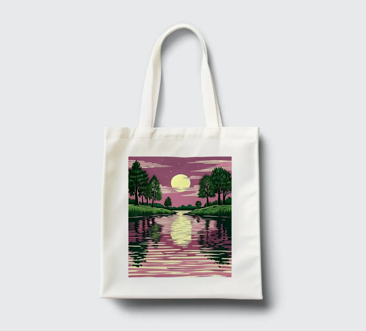 Riflesso di luna borsa in juta da Artistic-shop