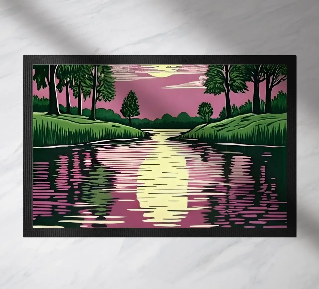 Moonlit Reflection doormat by Artistic-shop