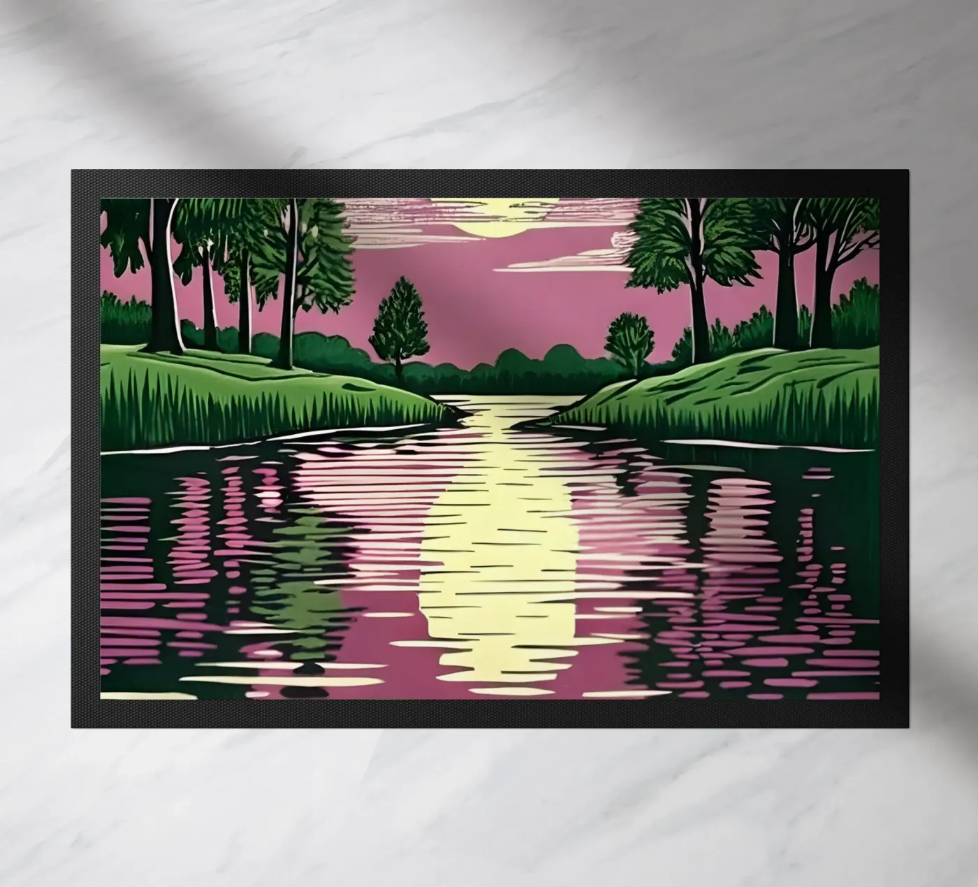 Moonlit Reflection doormat by Artistic-shop