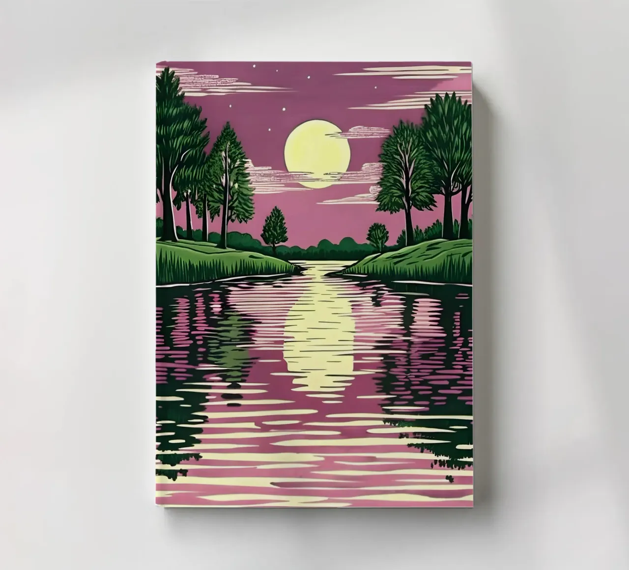 Moonlit Reflection notebook by Artistic-shop
