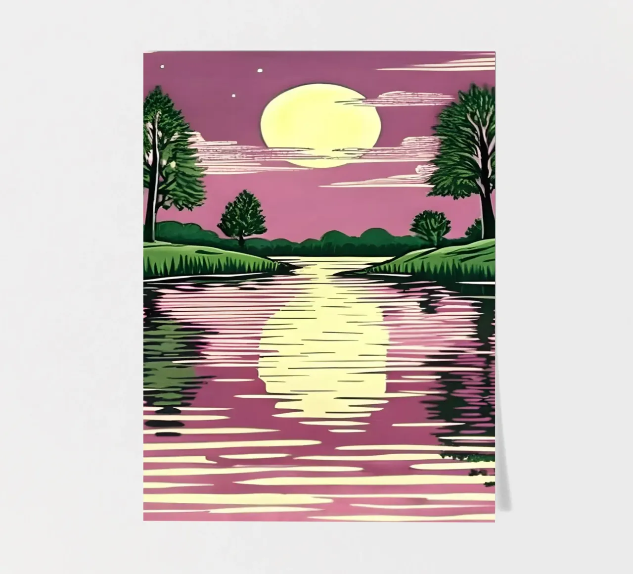 Moonlit Reflection sticker sheet by Artistic-shop