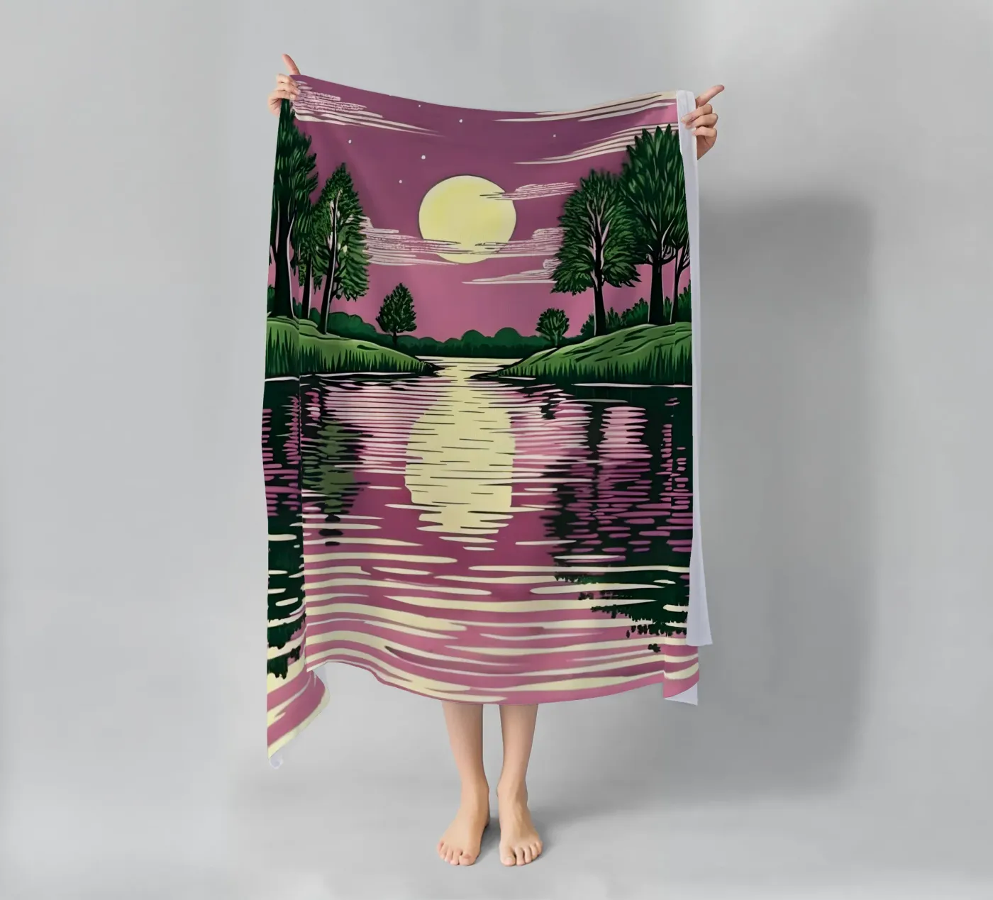 Riflesso di luna telo mare da Artistic-shop