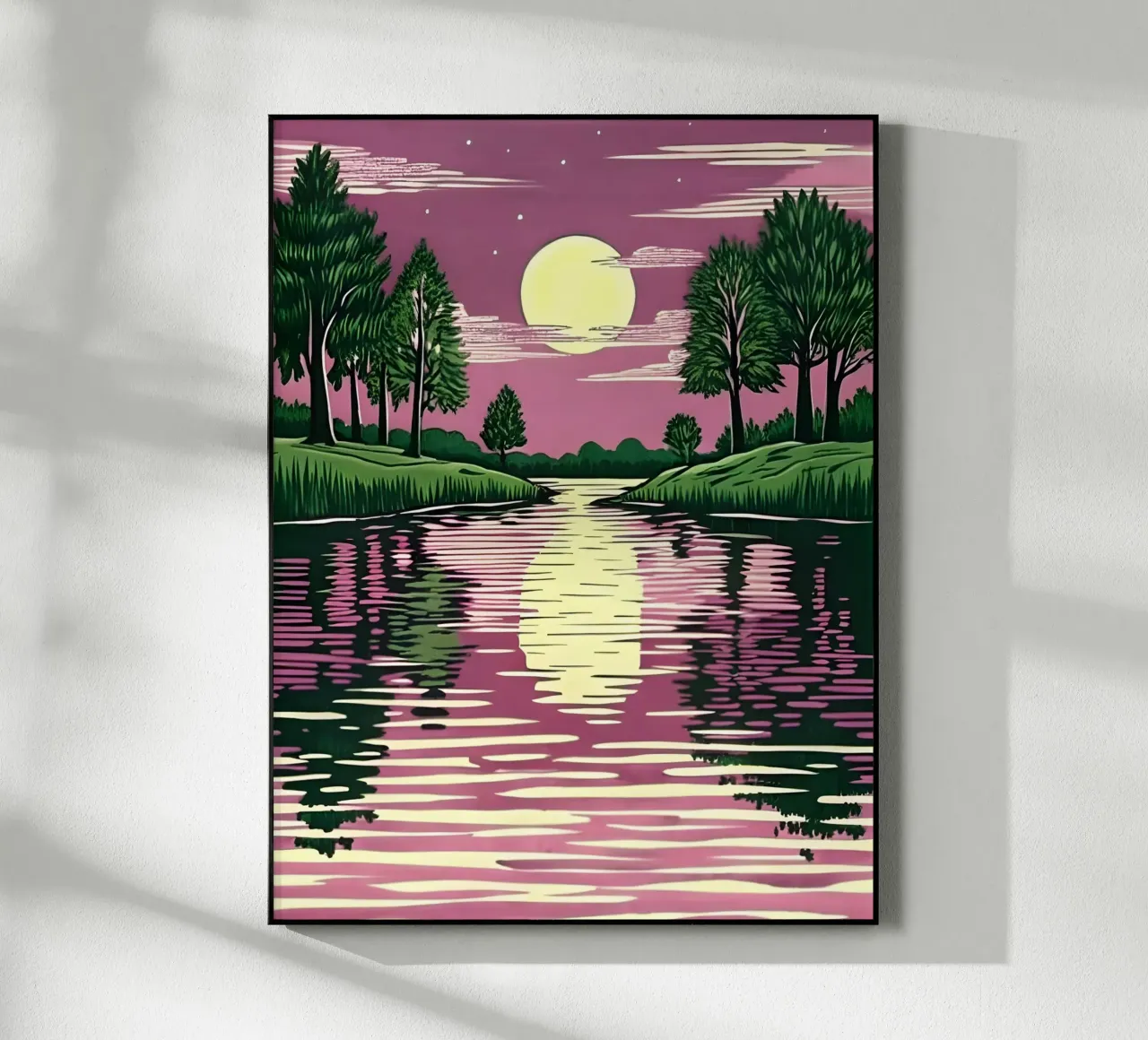 Maanverlichte reflectie acryl van Artistic-shop