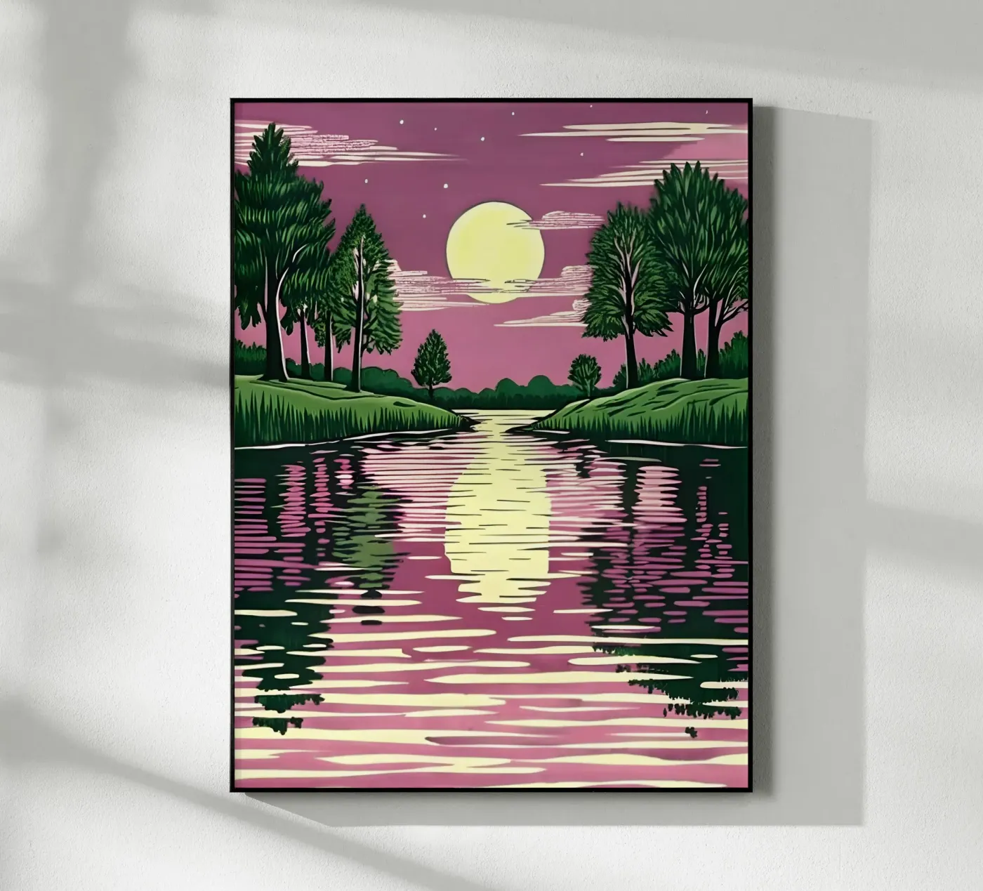 Maanverlichte reflectie acryl van Artistic-shop