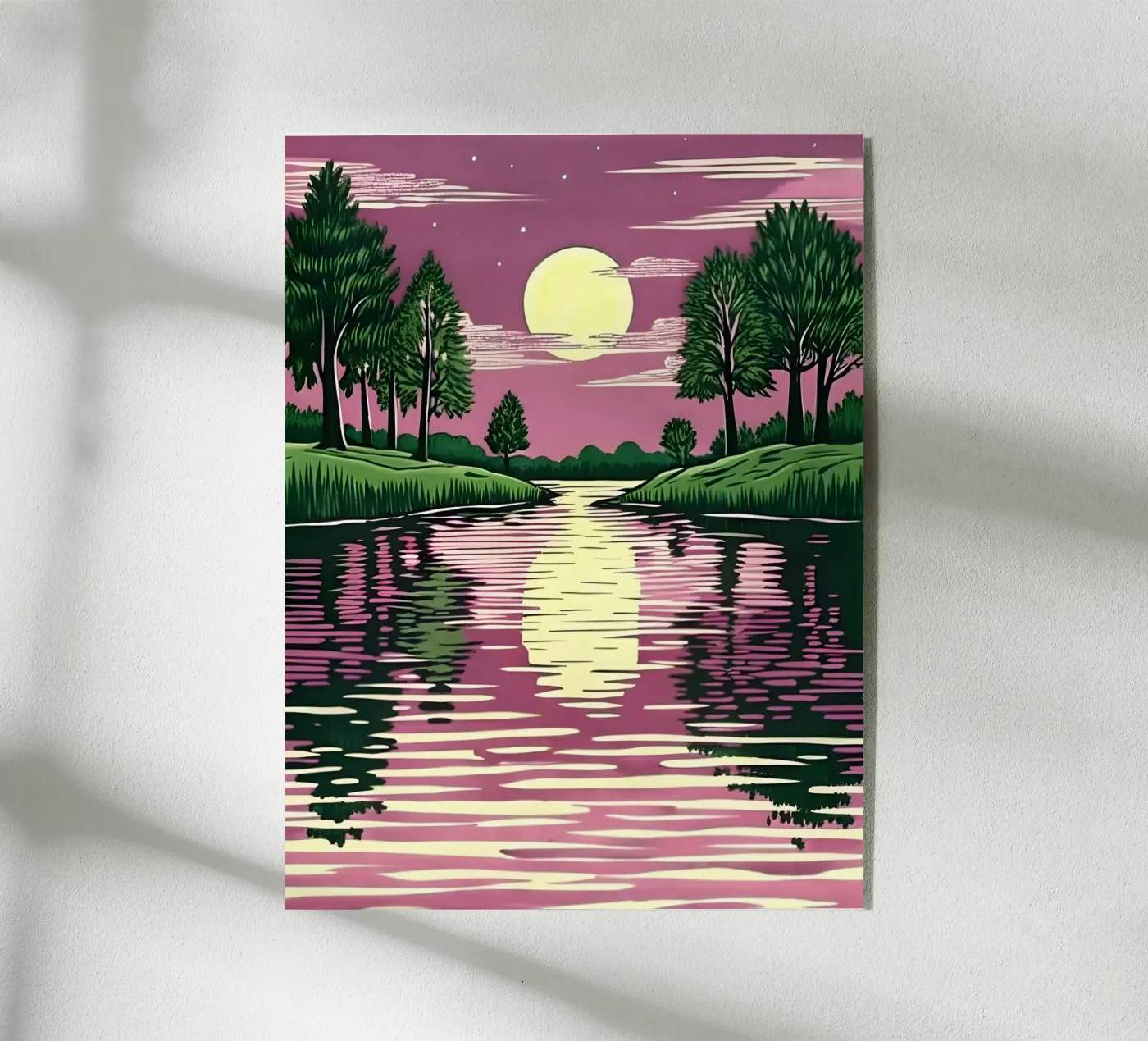 Maanverlichte reflectie acryl van Artistic-shop