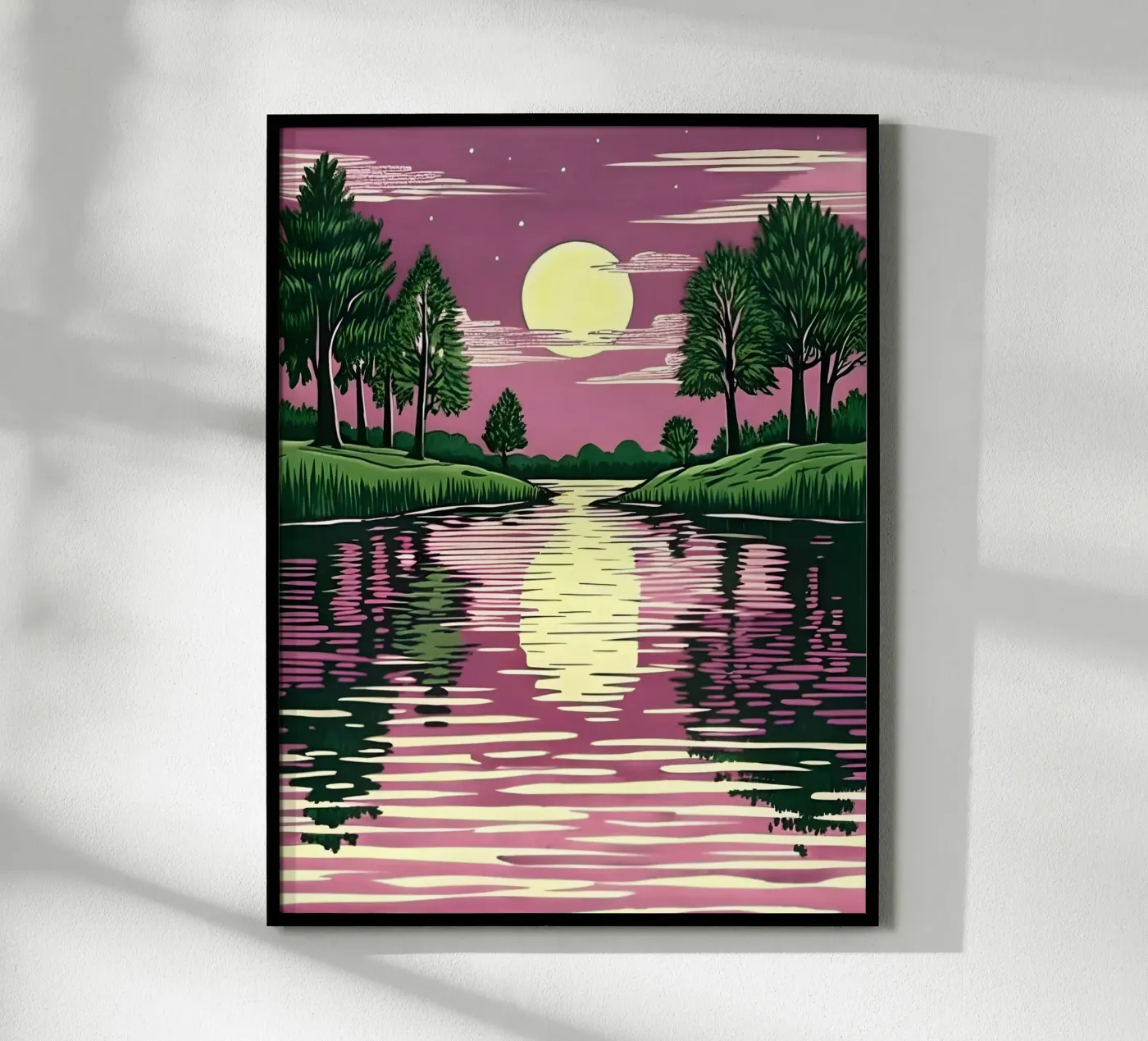 Moonlit Reflection poster by Artistic-shop