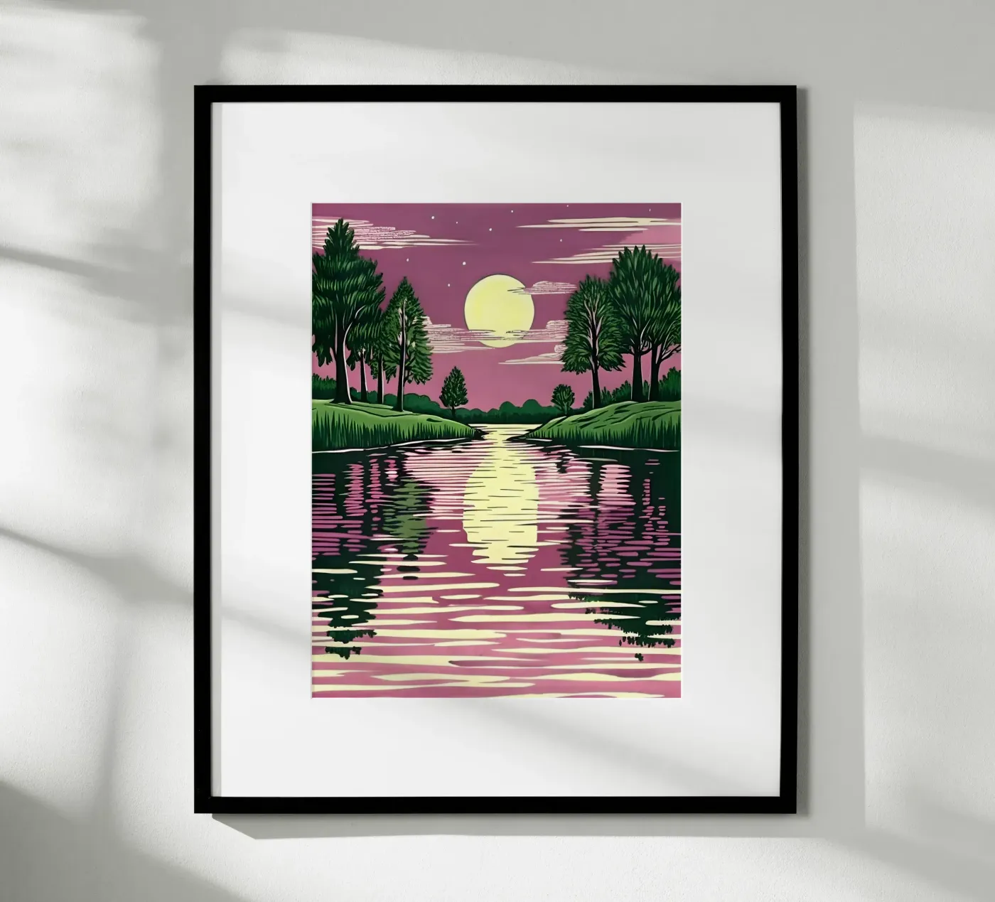 Moonlit Reflection poster by Artistic-shop