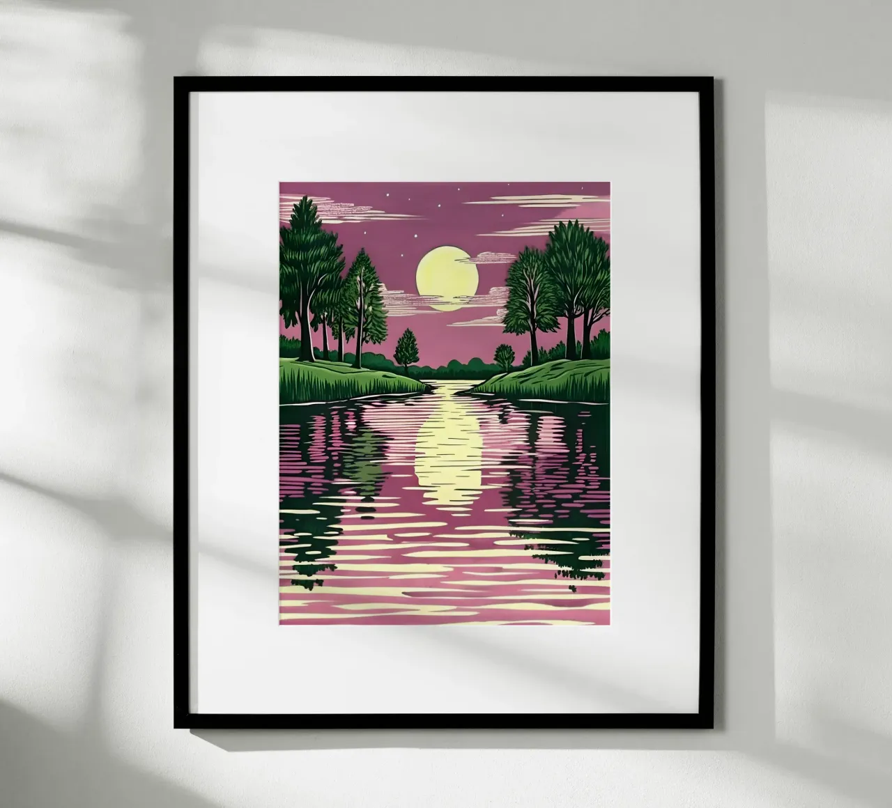 Moonlit Reflection poster by Artistic-shop