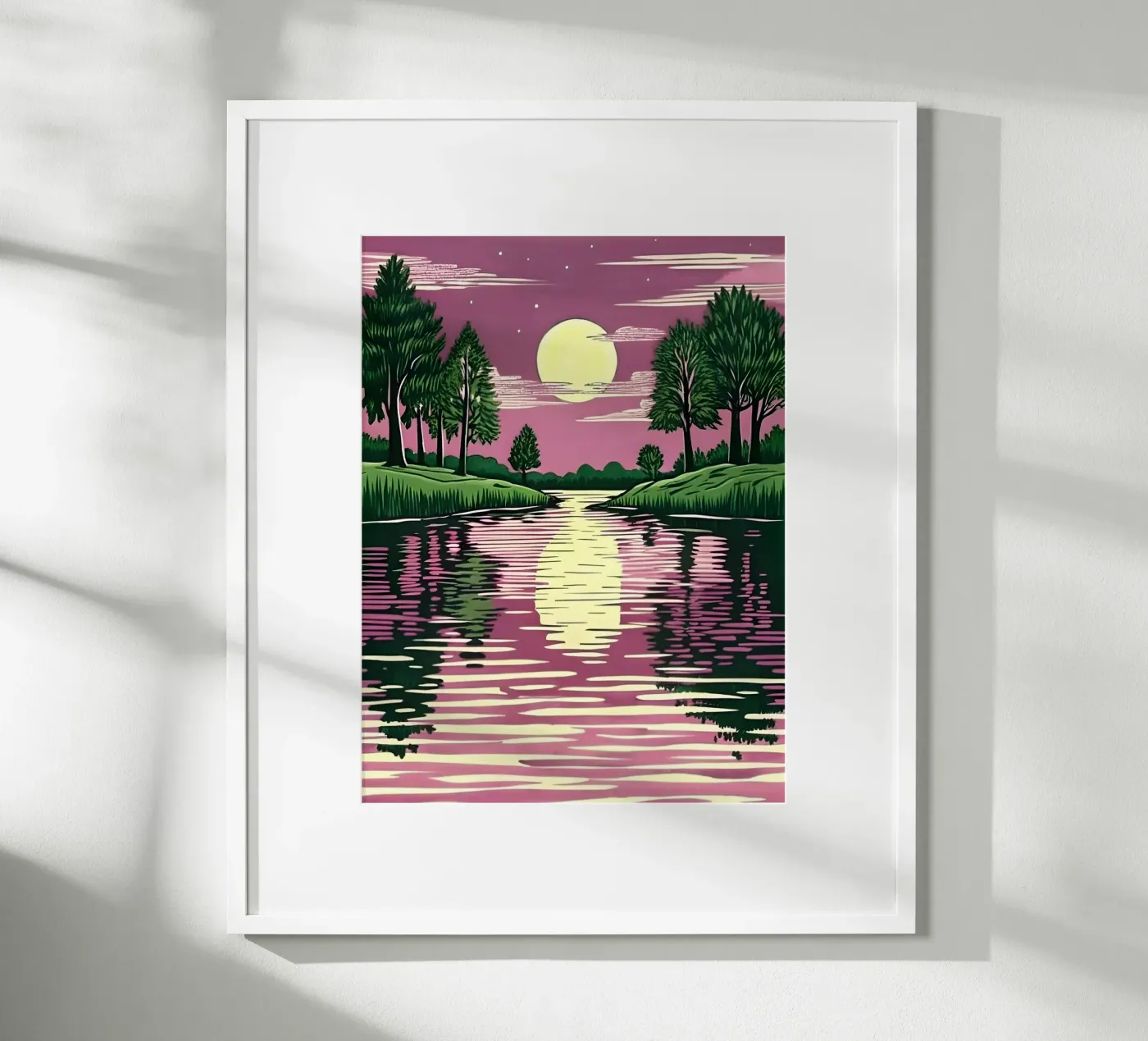 Moonlit Reflection poster by Artistic-shop