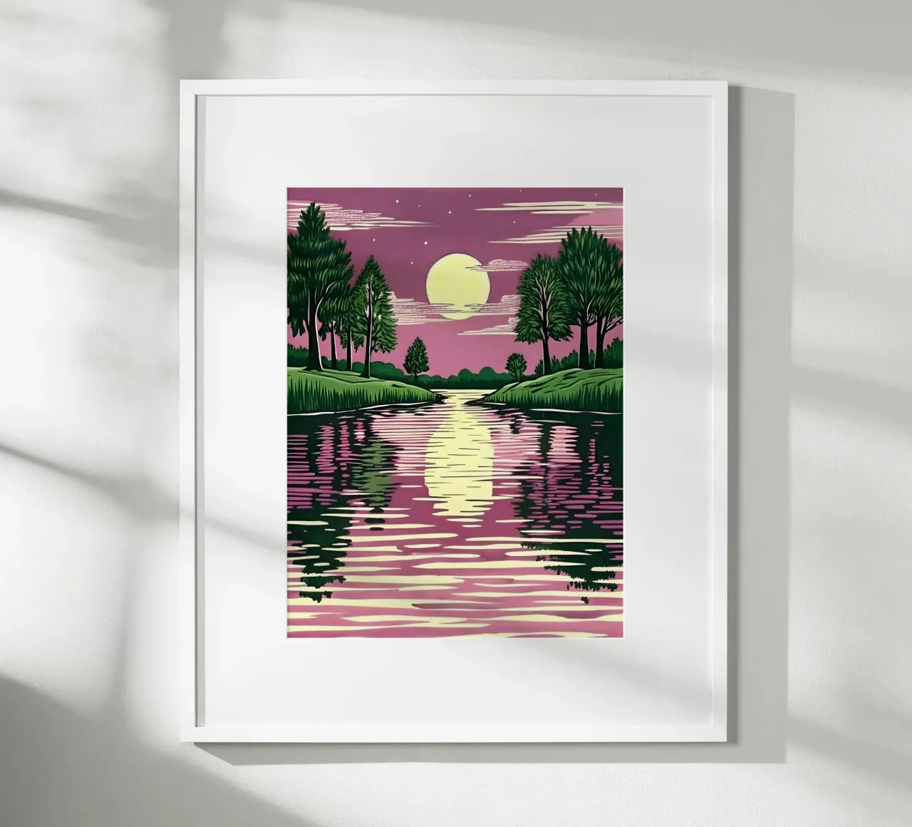 Moonlit Reflection poster by Artistic-shop