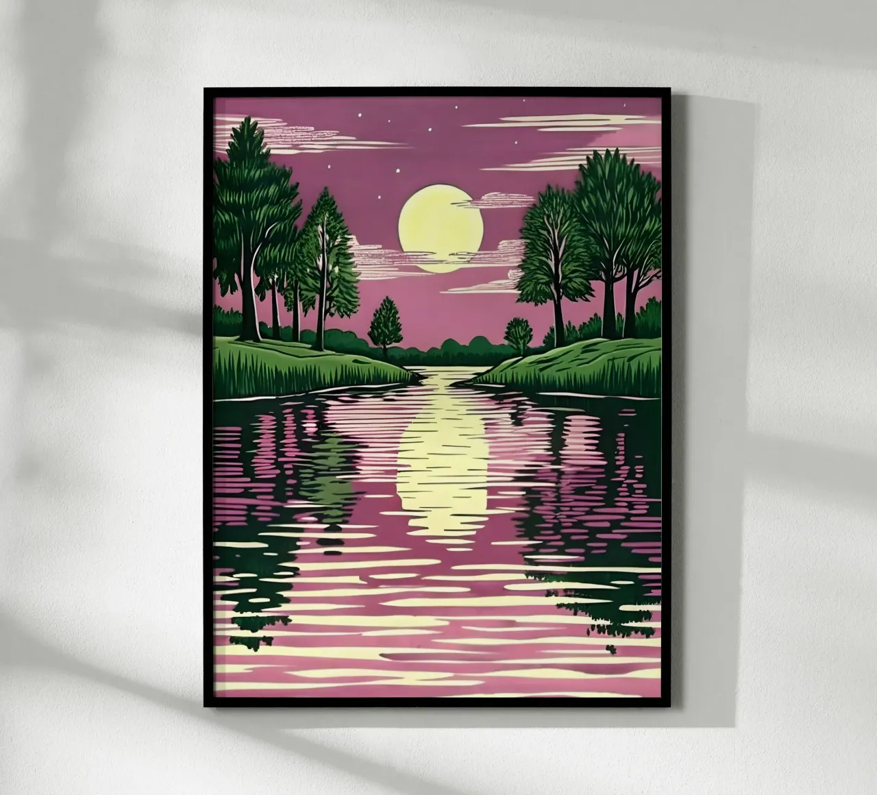Moonlit Reflection poster by Artistic-shop