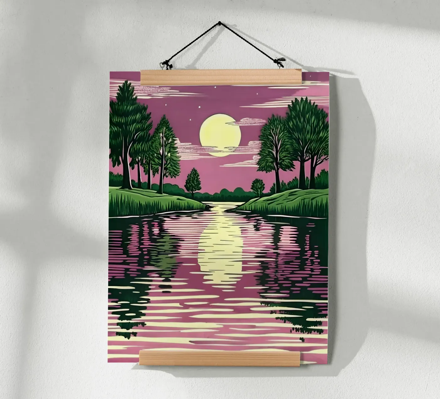 Moonlit Reflection poster by Artistic-shop