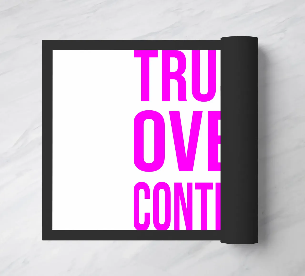 OVER series- bold letters, brave values (5 colors) zerbino da FRICKE DESIGN