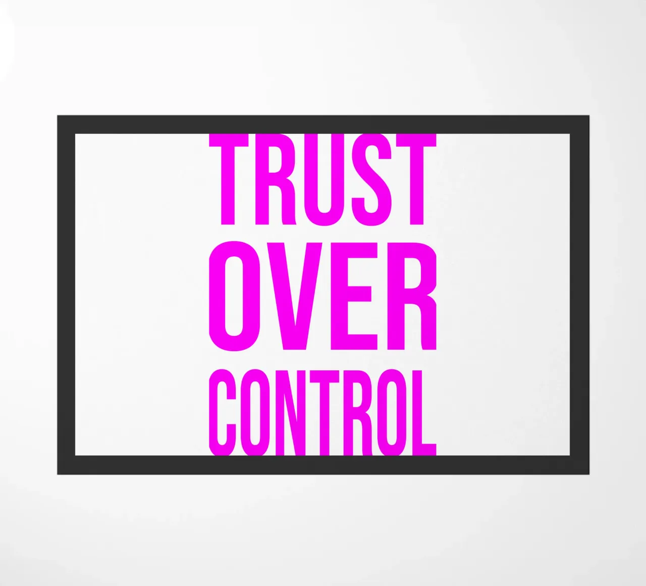 OVER series- bold letters, brave values (5 colors) zerbino da FRICKE DESIGN