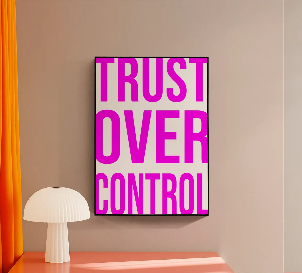 OVER series- bold letters, brave values (5 colors) plexiglass da FRICKE DESIGN