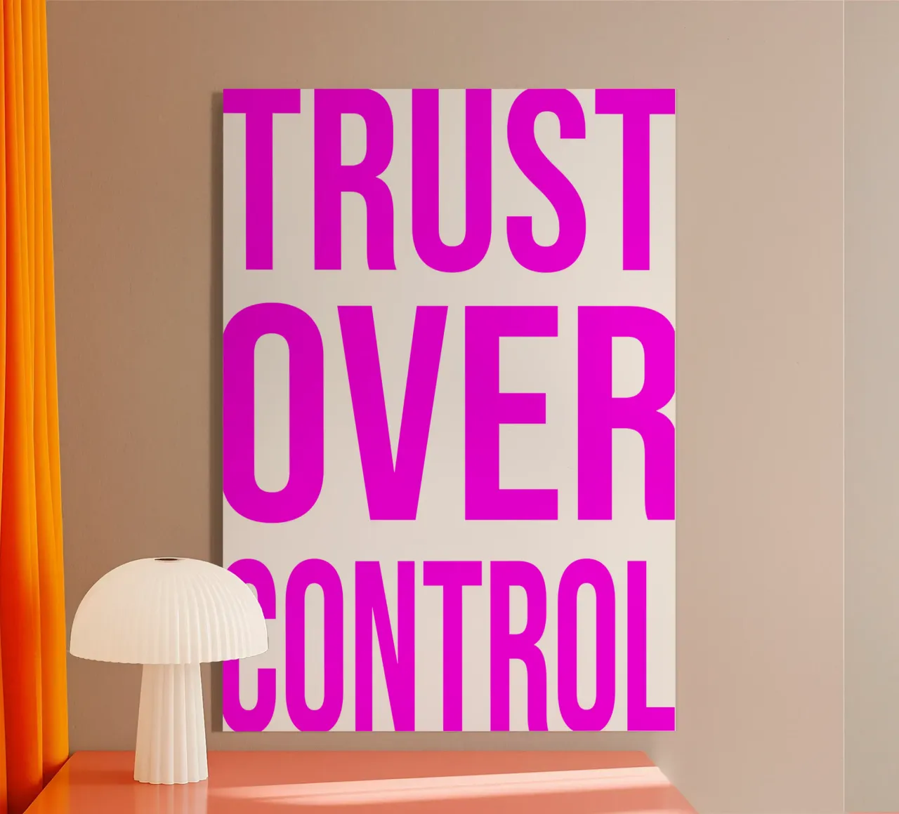 OVER series- bold letters, brave values (5 colors) plexiglass da FRICKE DESIGN