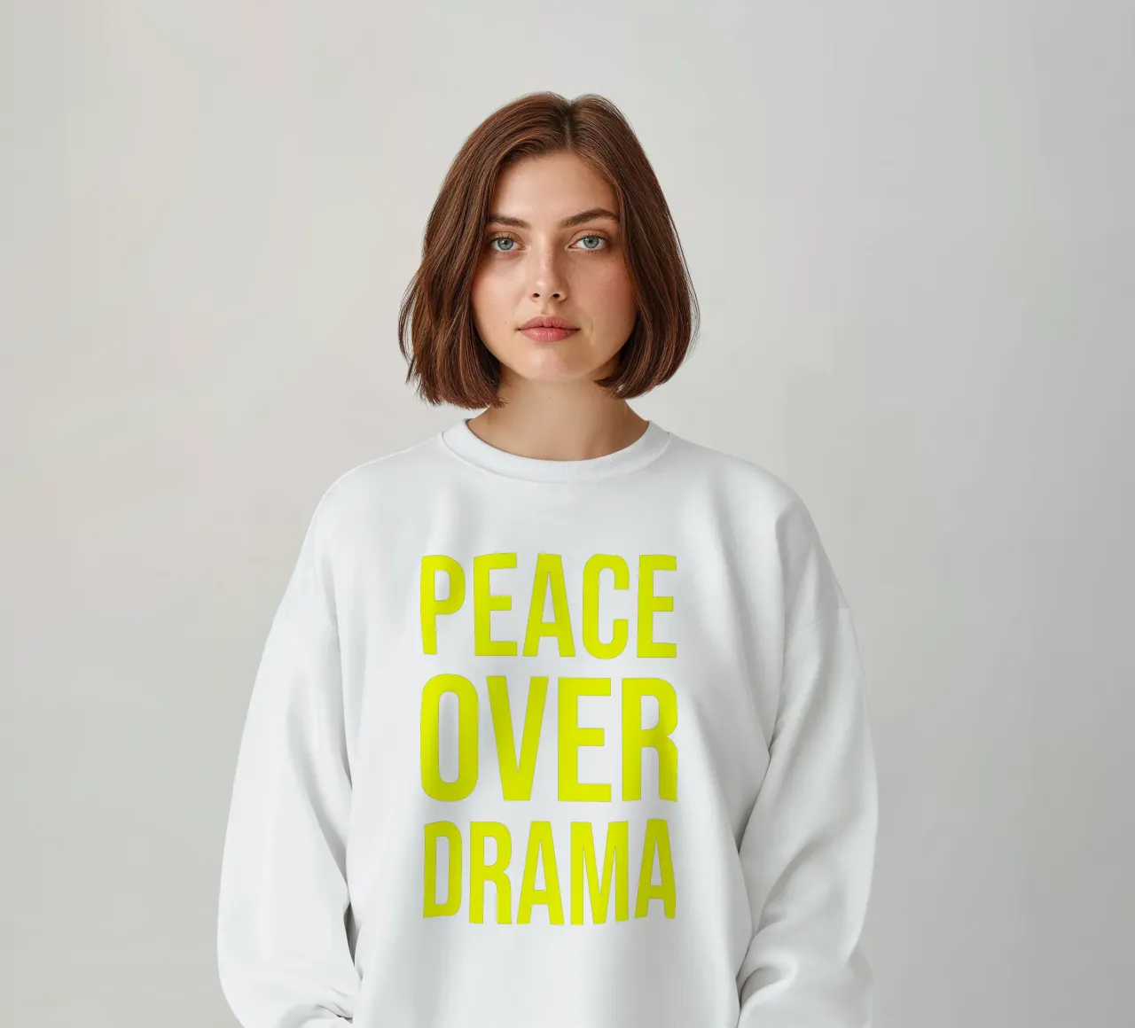 OVER series- bold letters, brave values (5 colors) felpa da FRICKE DESIGN
