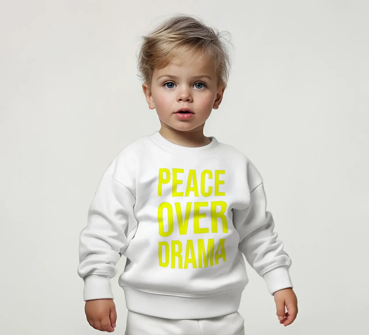 OVER series- bold letters, brave values (5 colors) felpa neonato da FRICKE DESIGN
