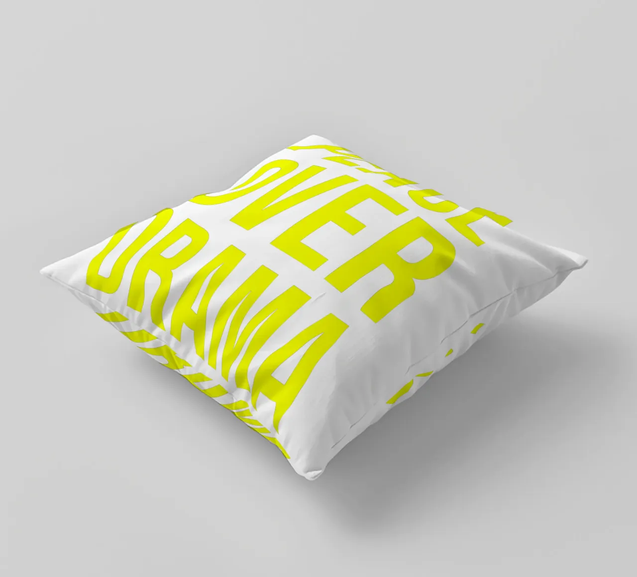 OVER series- bold letters, brave values (5 colors) cuscino da FRICKE DESIGN