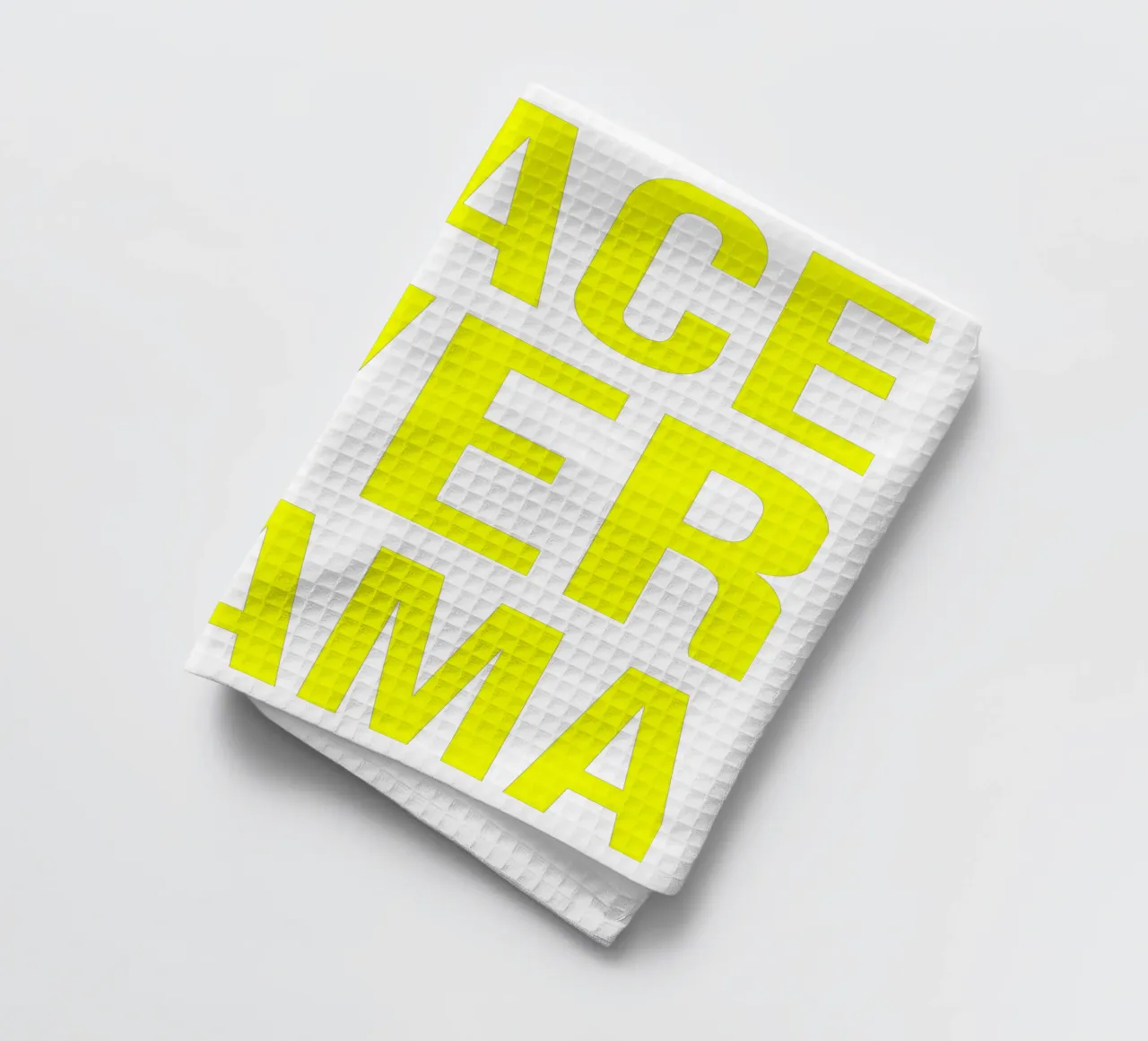 OVER series- bold letters, brave values (5 colors) torchon de FRICKE DESIGN
