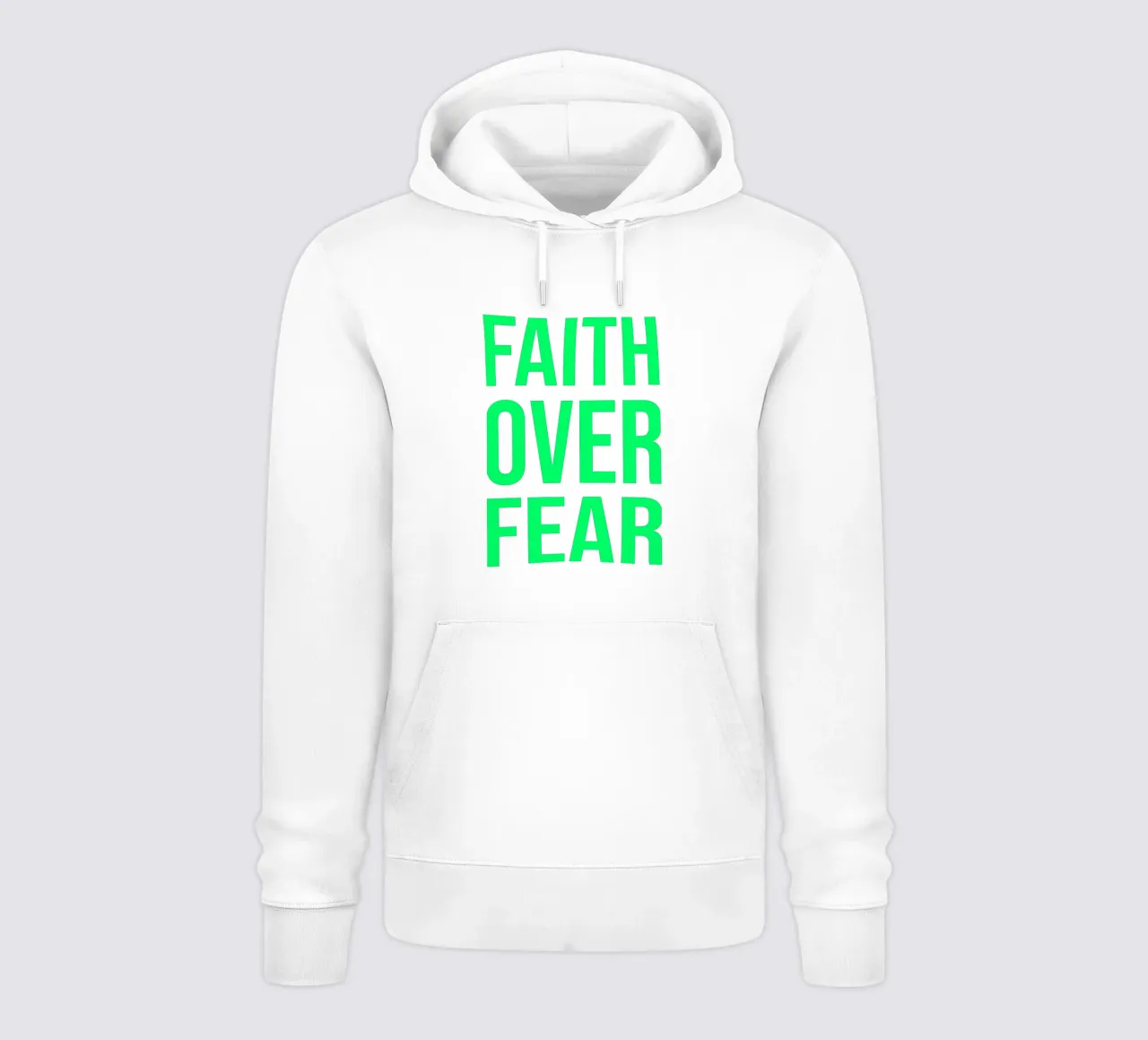 OVER series- bold letters, brave values (5 colors) felpa con cappuccio da FRICKE DESIGN