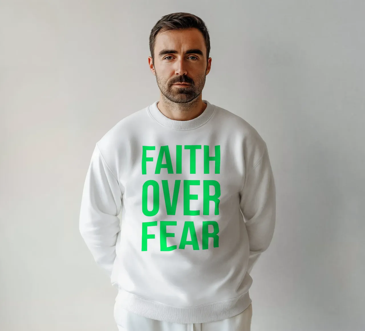 OVER series- bold letters, brave values (5 colors) felpa da FRICKE DESIGN