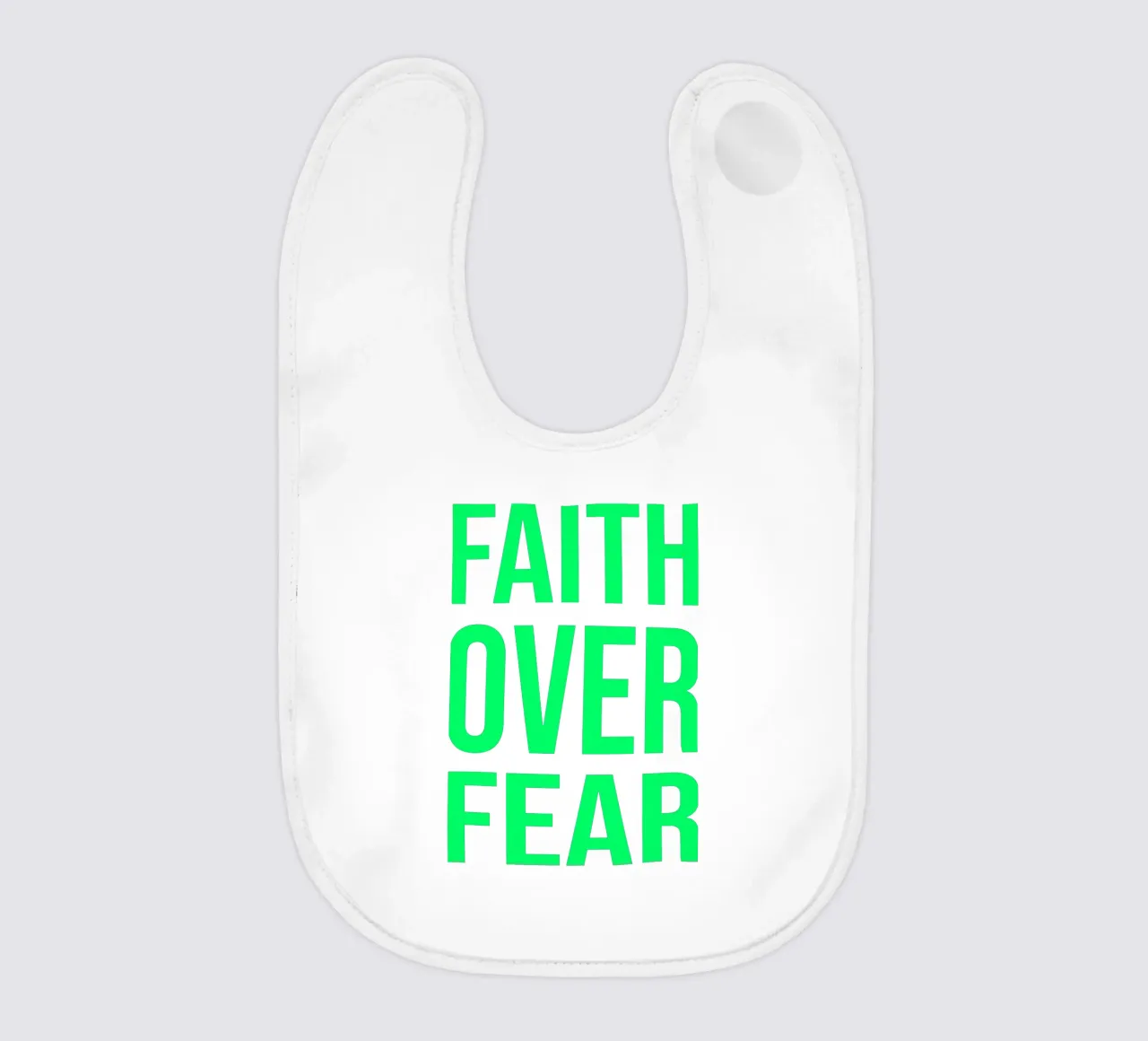 OVER series- bold letters, brave values (5 colors) bavaglino da FRICKE DESIGN