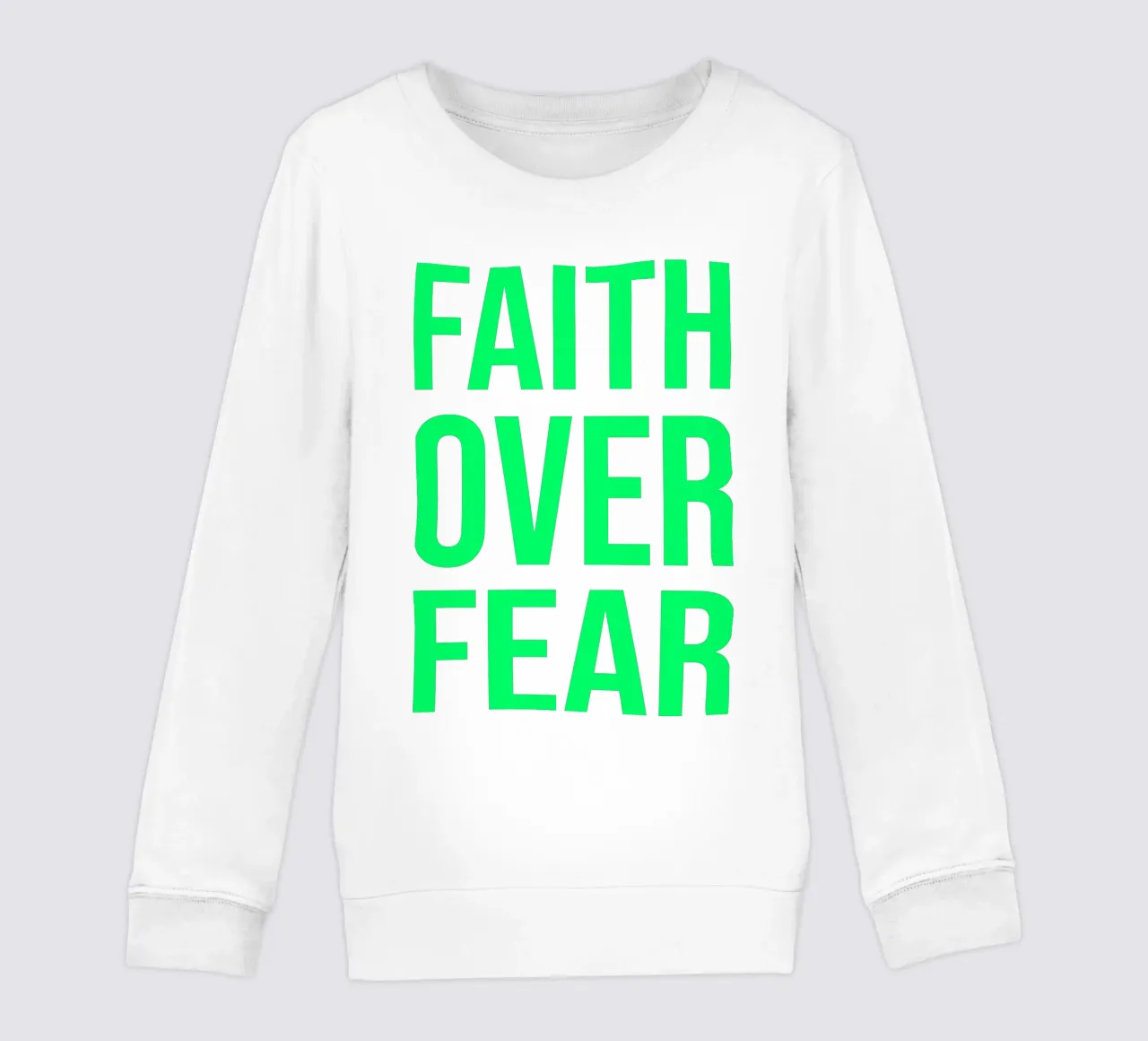 OVER series- bold letters, brave values (5 colors) felpa bambino da FRICKE DESIGN