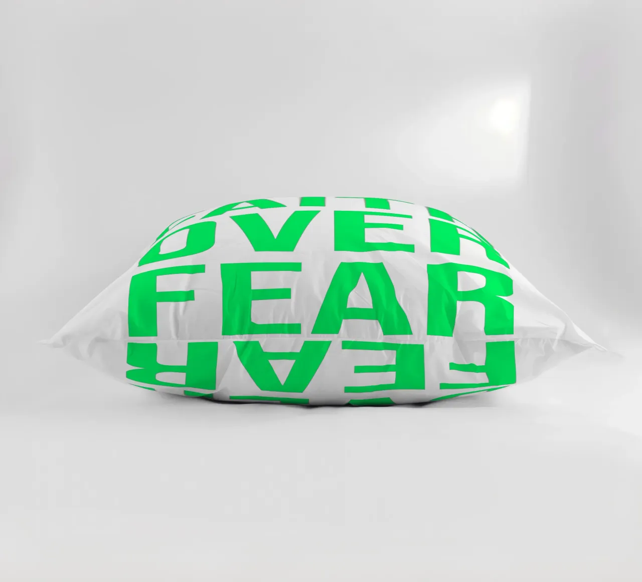 OVER series- bold letters, brave values (5 colors) cuscino da FRICKE DESIGN