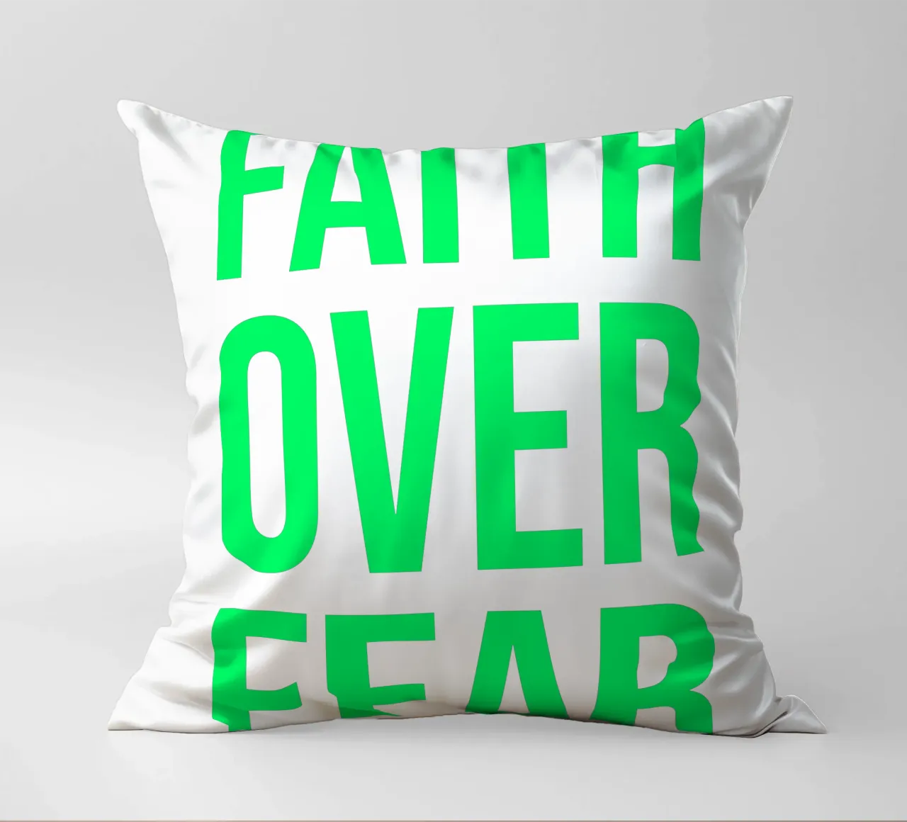 OVER series- bold letters, brave values (5 colors) cuscino da FRICKE DESIGN
