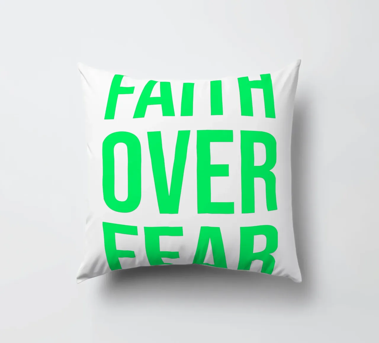 OVER series- bold letters, brave values (5 colors) cuscino da FRICKE DESIGN