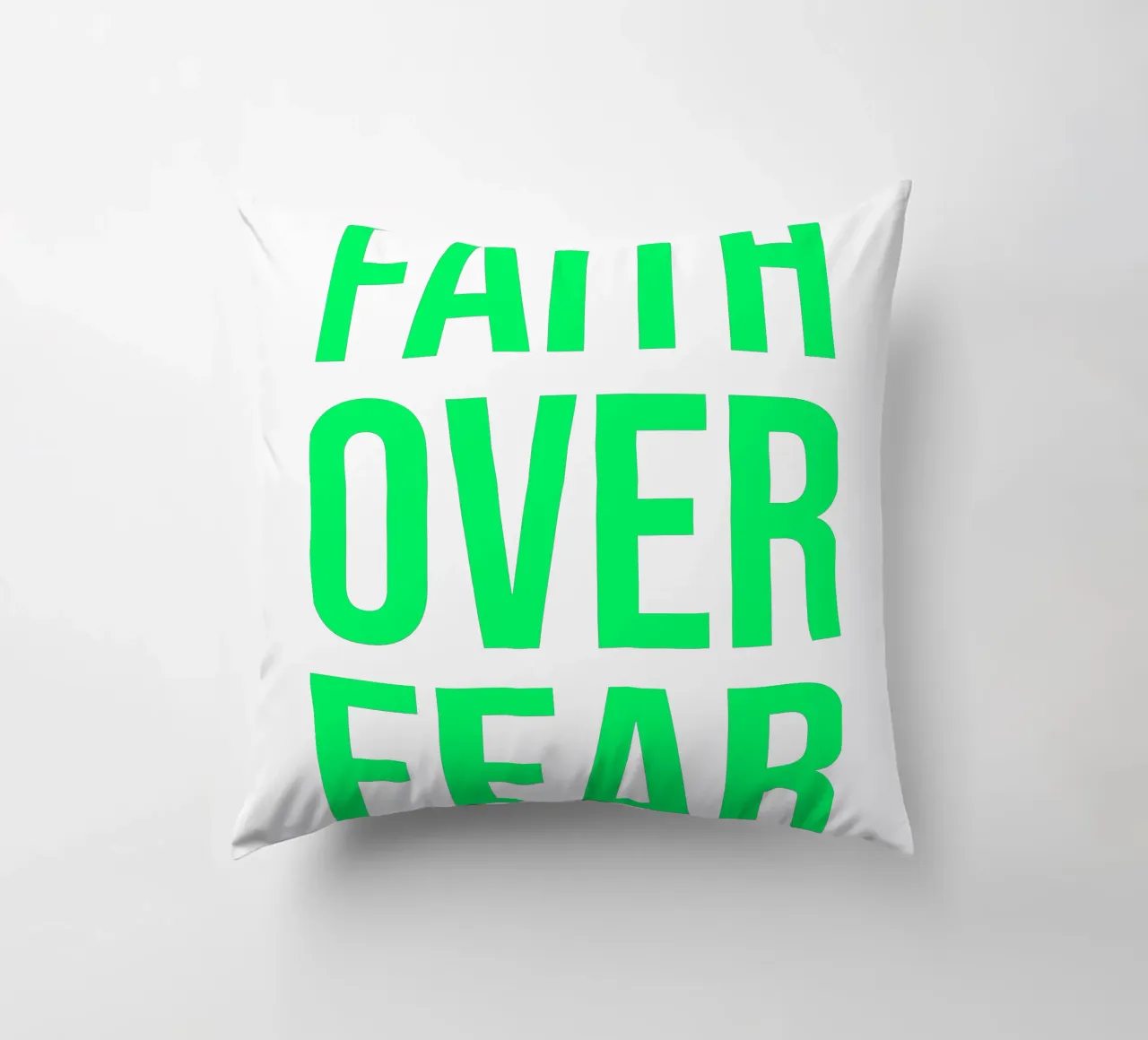 OVER series- bold letters, brave values (5 colors) cuscino da FRICKE DESIGN