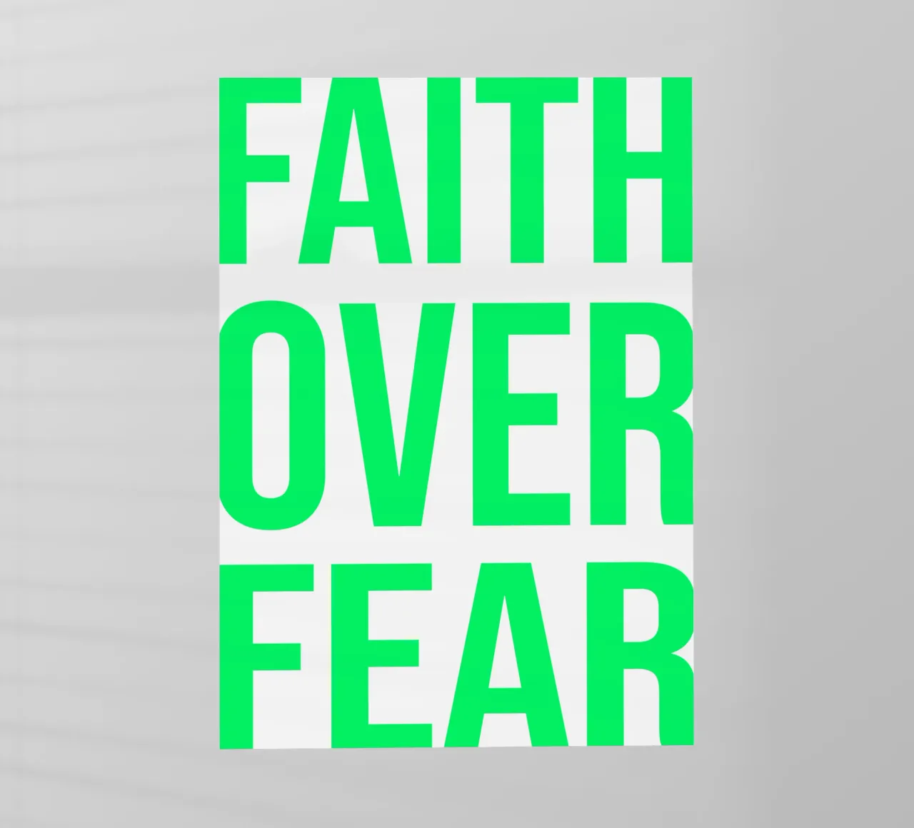 OVER series- bold letters, brave values (5 colors) pellicola backlit da FRICKE DESIGN