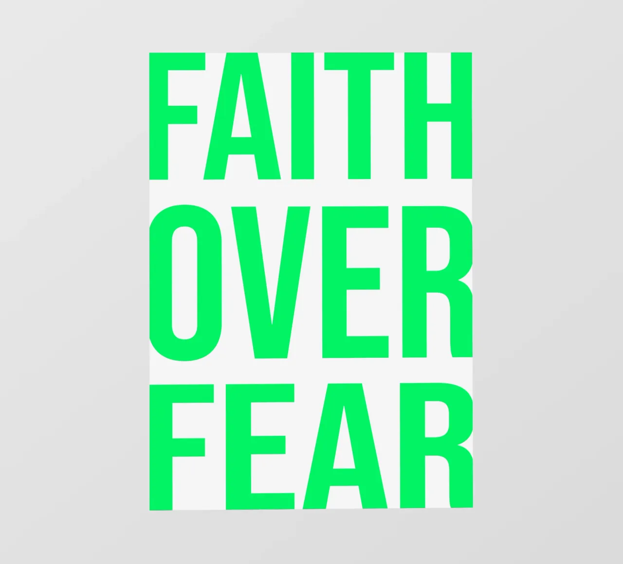 OVER series- bold letters, brave values (5 colors) telo in pvc da FRICKE DESIGN