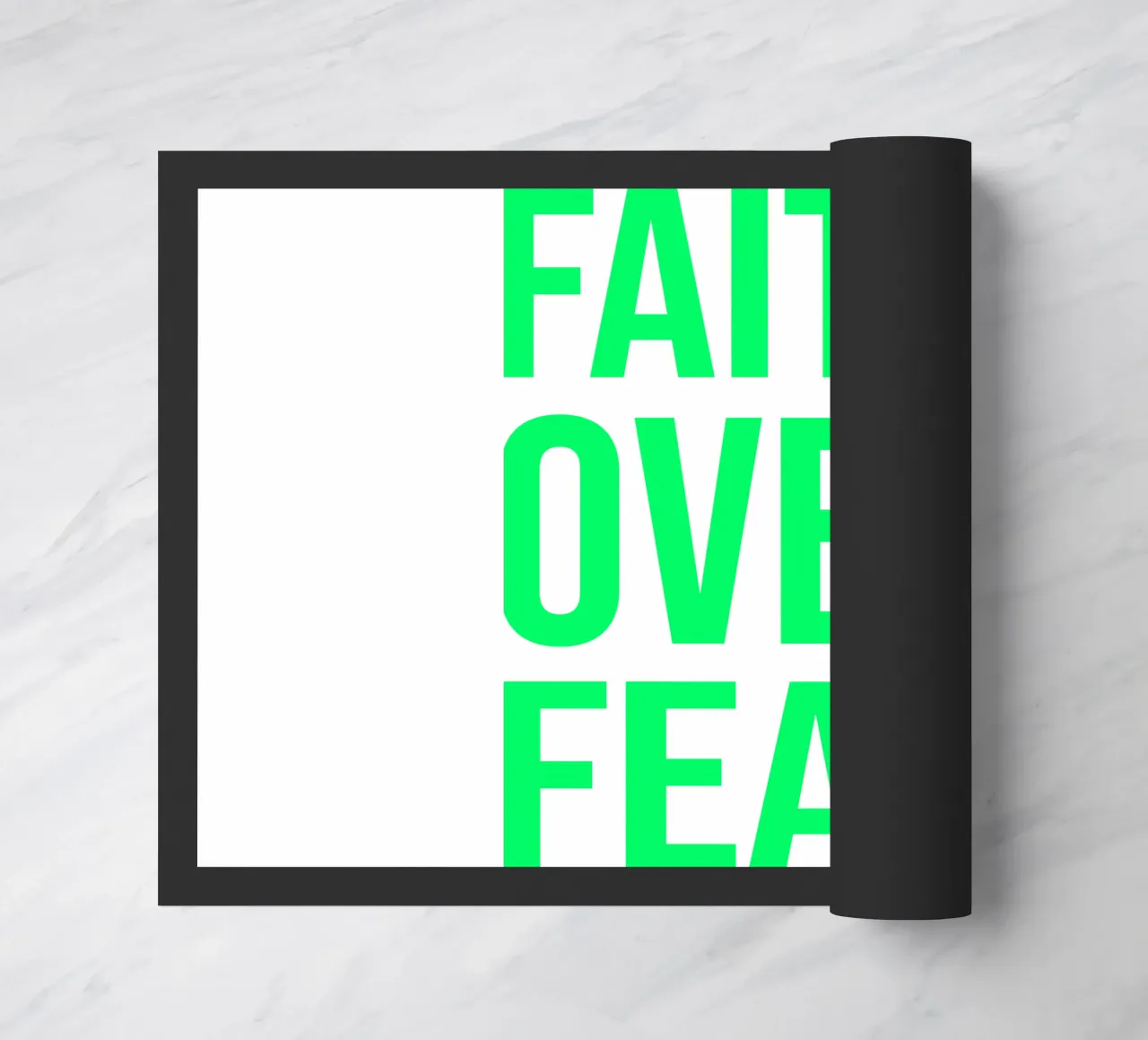 OVER series- bold letters, brave values (5 colors) zerbino da FRICKE DESIGN