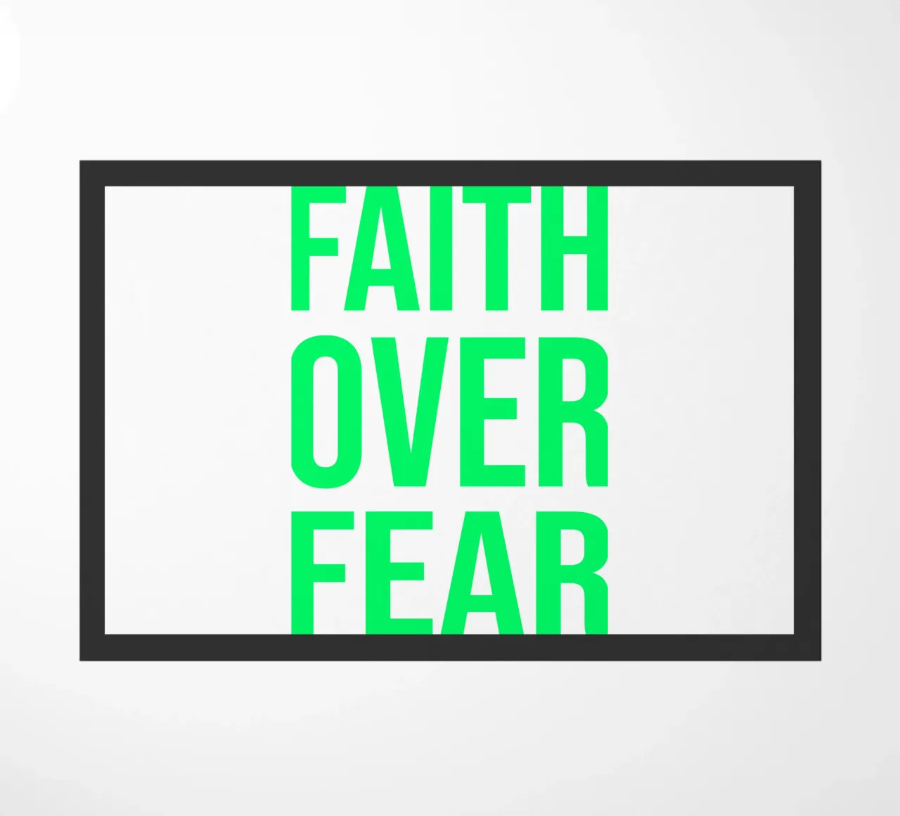 OVER series- bold letters, brave values (5 colors) zerbino da FRICKE DESIGN