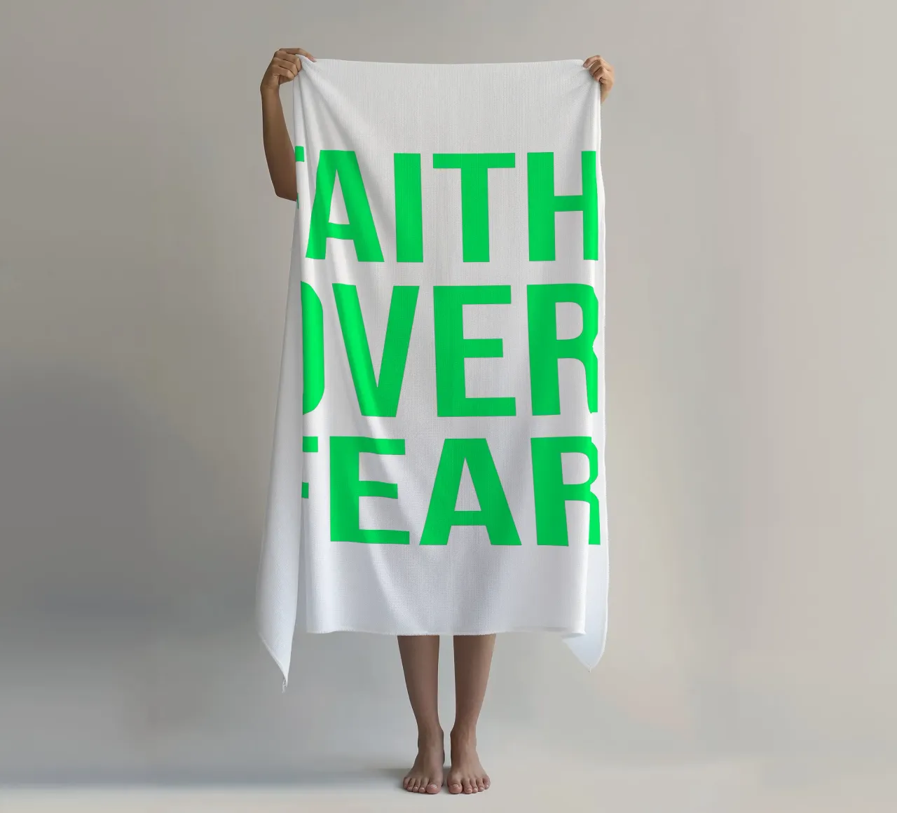 OVER series- bold letters, brave values (5 colors) telo mare da FRICKE DESIGN