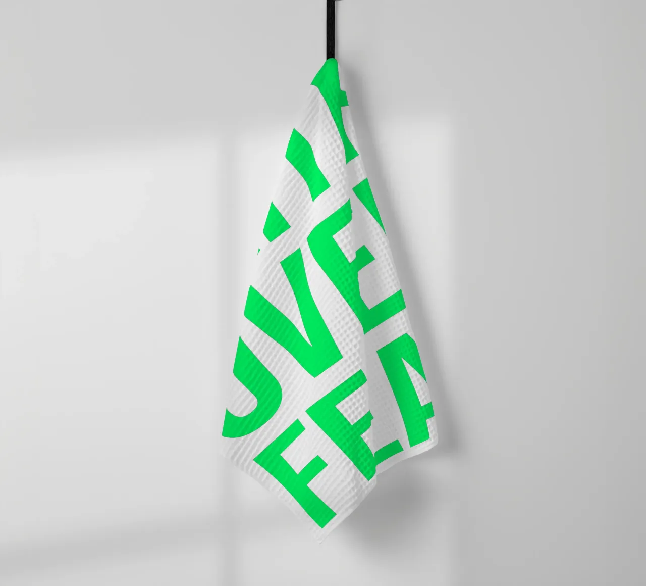 OVER series- bold letters, brave values (5 colors) canovaccio da cucina da FRICKE DESIGN